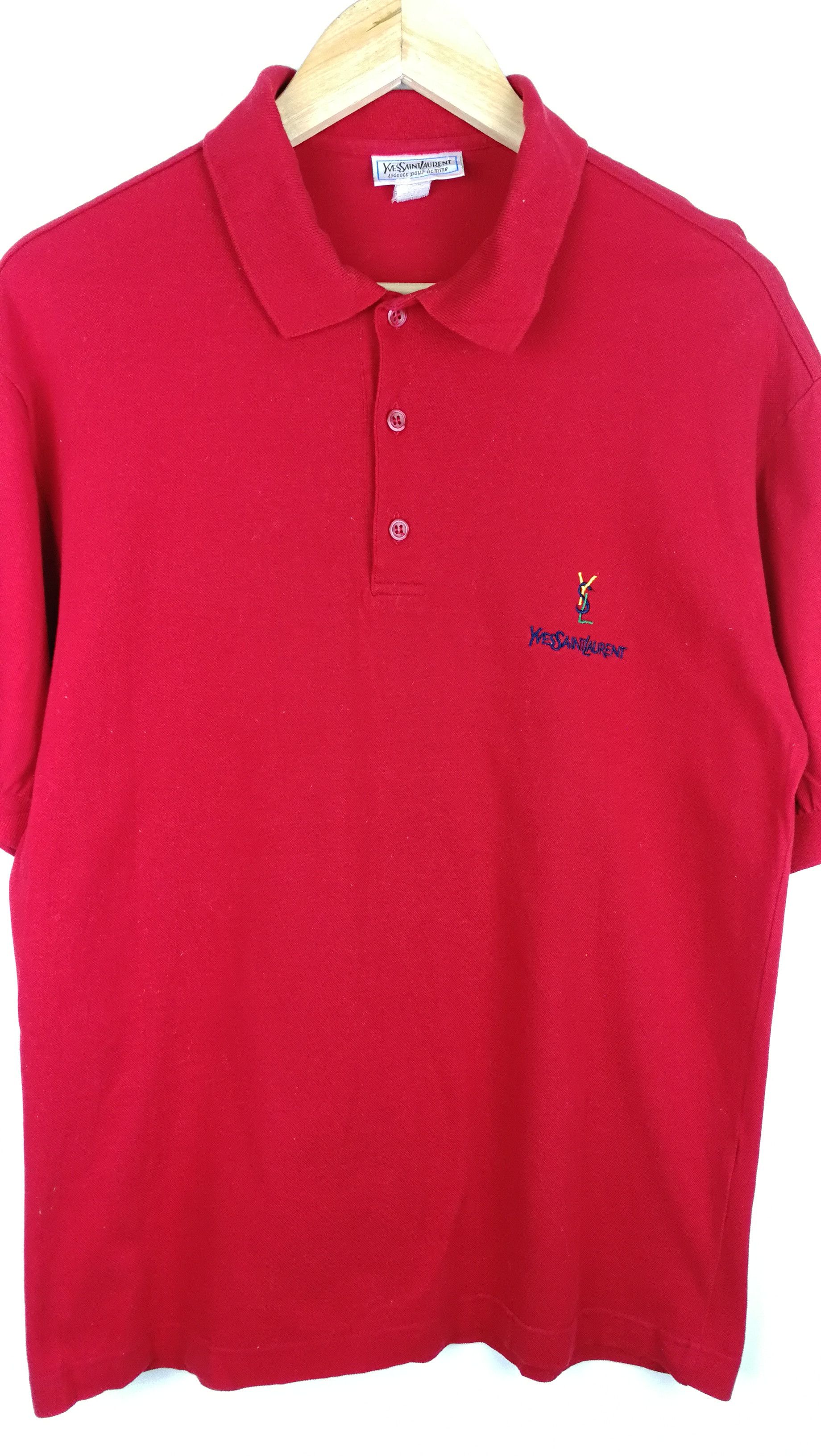 Yves Saint Laurent YVESAINTLAURENT MULTICOLOUR LOGO POLOS SHIRT Size US M / EU 48-50 / 2 - 8 Thumbnail
