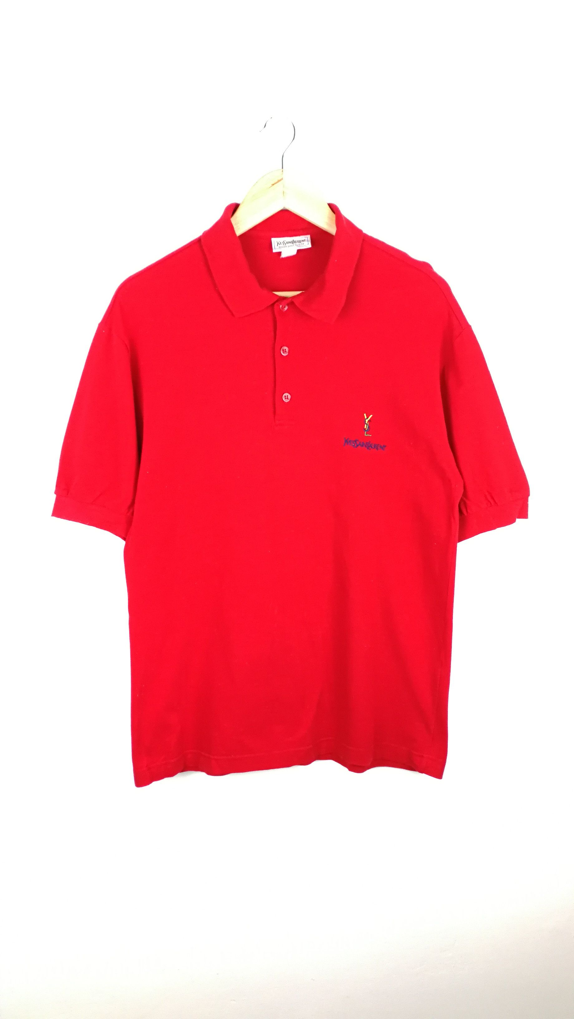 Yves Saint Laurent YVESAINTLAURENT MULTICOLOUR LOGO POLOS SHIRT Size US M / EU 48-50 / 2 - 1 Thumbnail