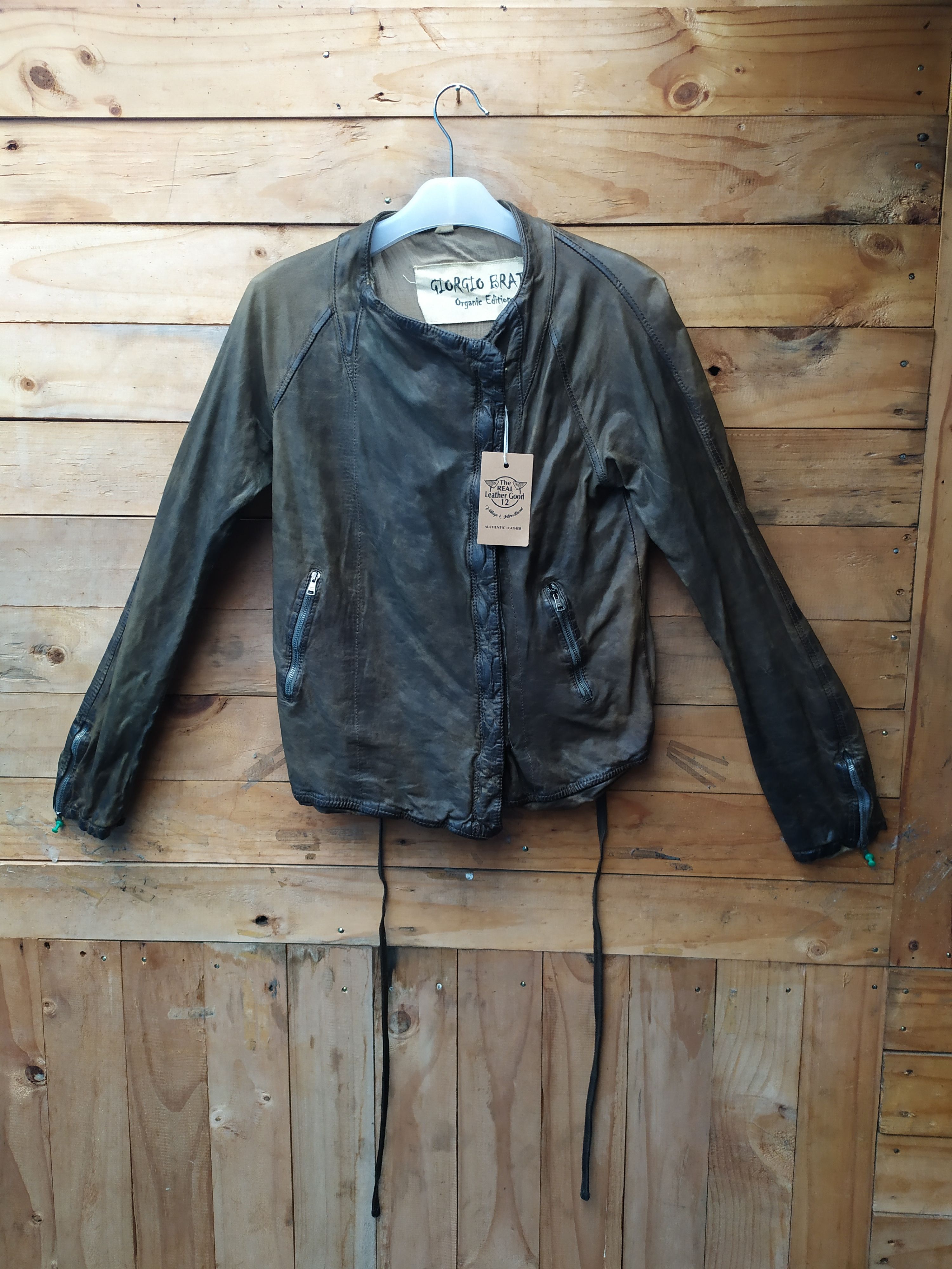 Giorgio Brato × Vintage GIORGIO BRATO ORGANIC EDITION LEATHER JACKET RARE!! Size US XS / EU 42 / 0 - 1 Thumbnail
