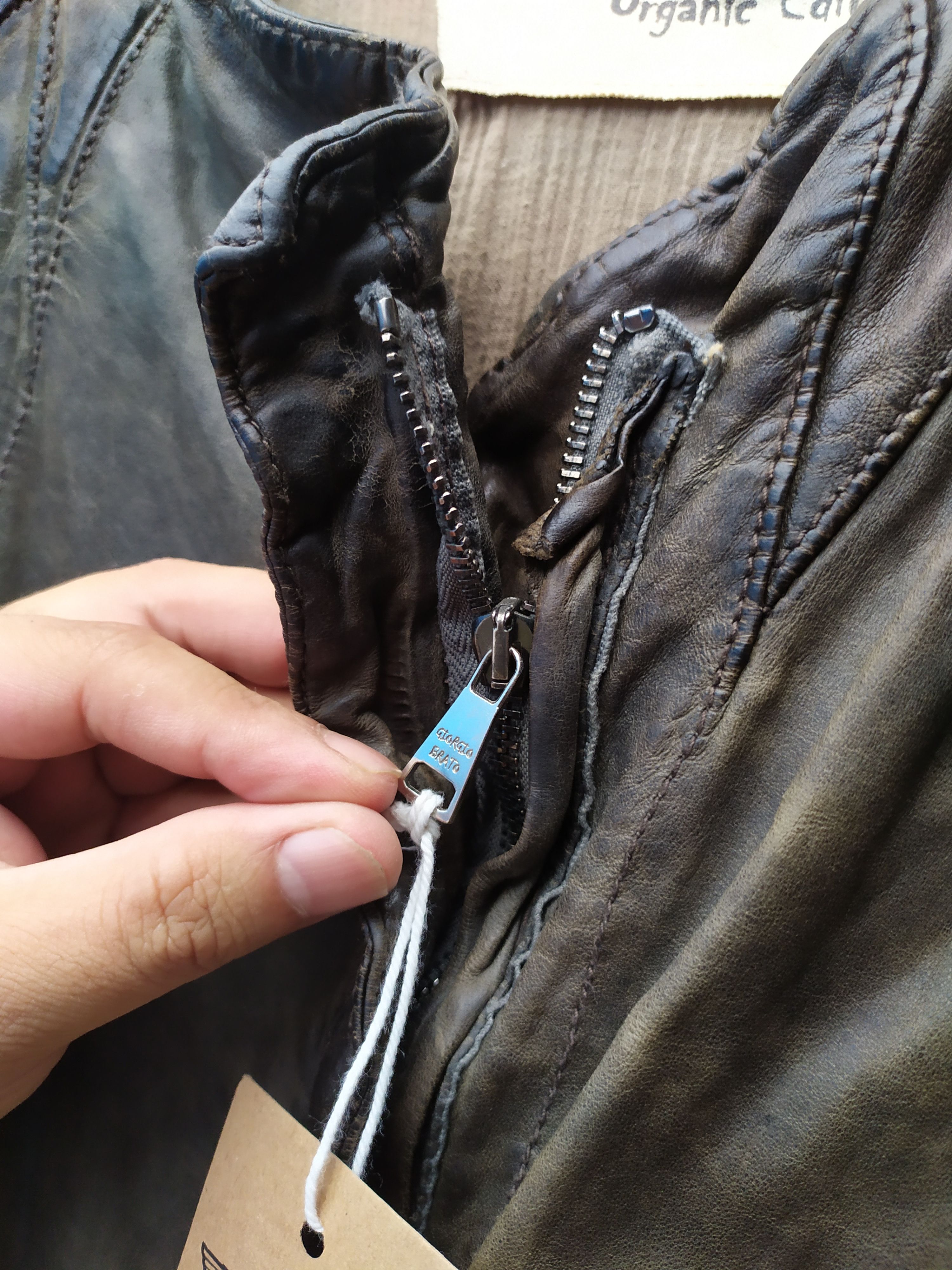 Giorgio Brato × Vintage GIORGIO BRATO ORGANIC EDITION LEATHER JACKET RARE!! Size US XS / EU 42 / 0 - 5 Thumbnail