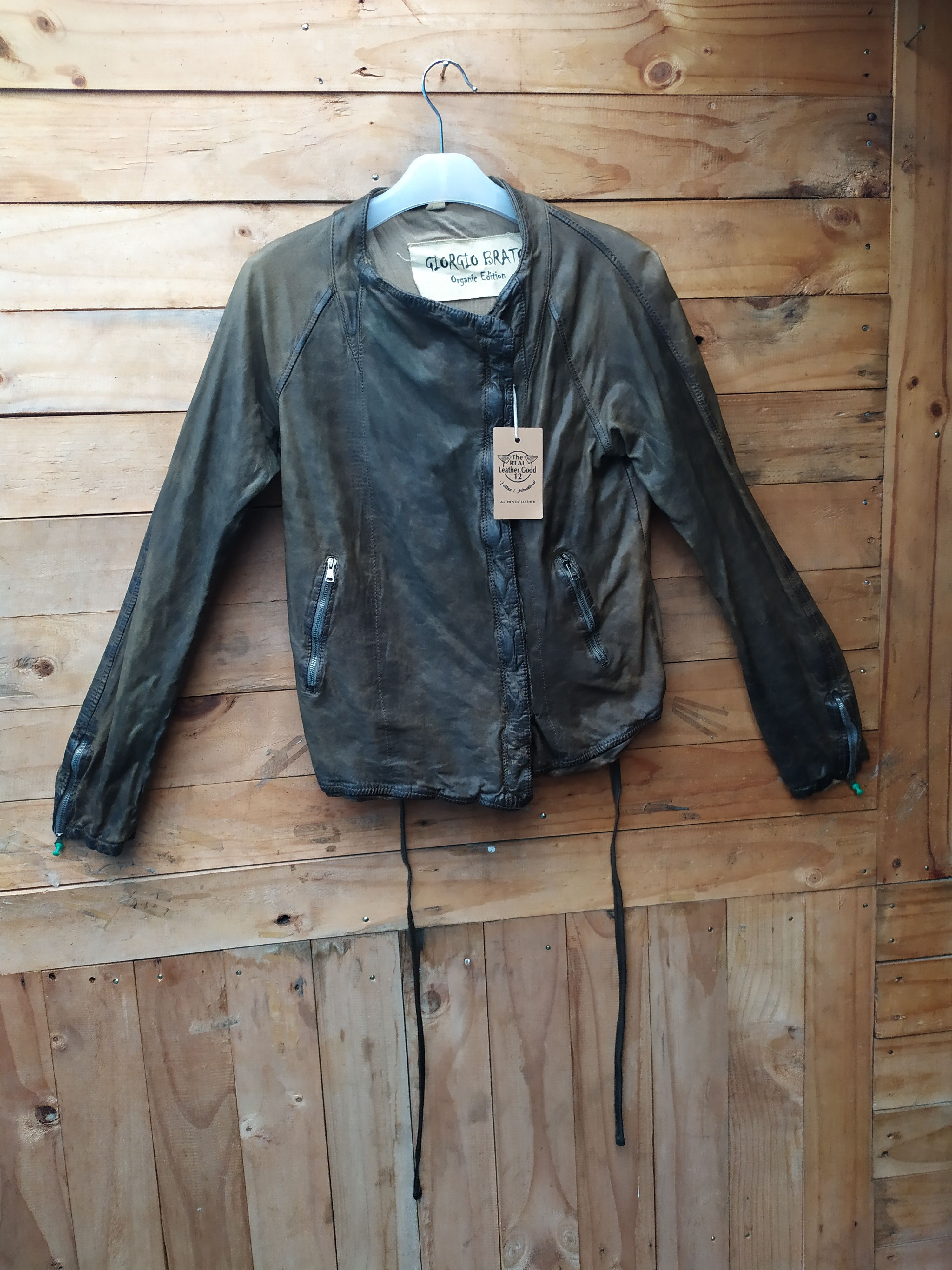 Giorgio Brato × Vintage GIORGIO BRATO ORGANIC EDITION LEATHER JACKET RARE!! Size US XS / EU 42 / 0 - 7 Thumbnail