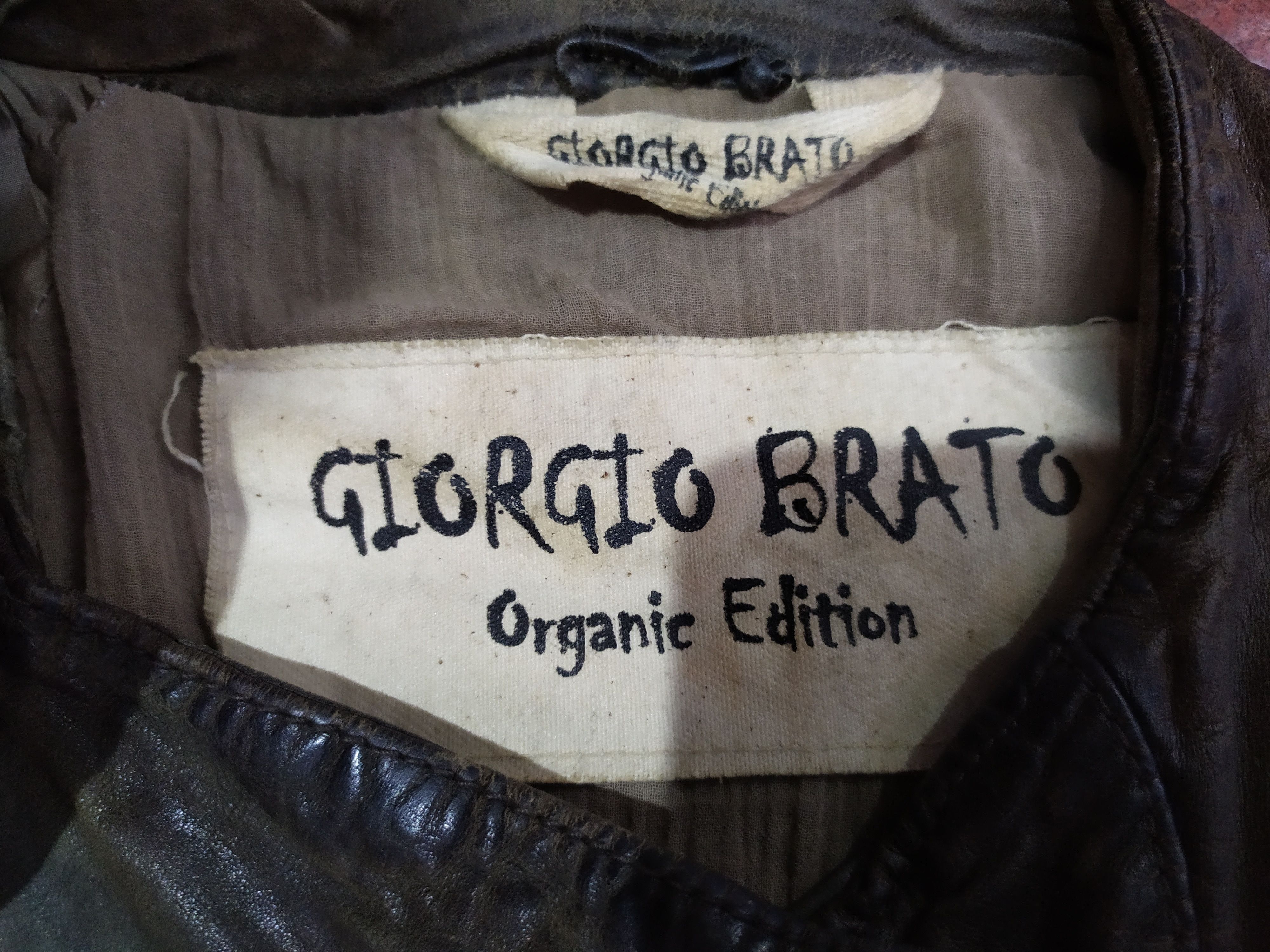 Giorgio Brato × Vintage GIORGIO BRATO ORGANIC EDITION LEATHER JACKET RARE!! Size US XS / EU 42 / 0 - 2 Thumbnail
