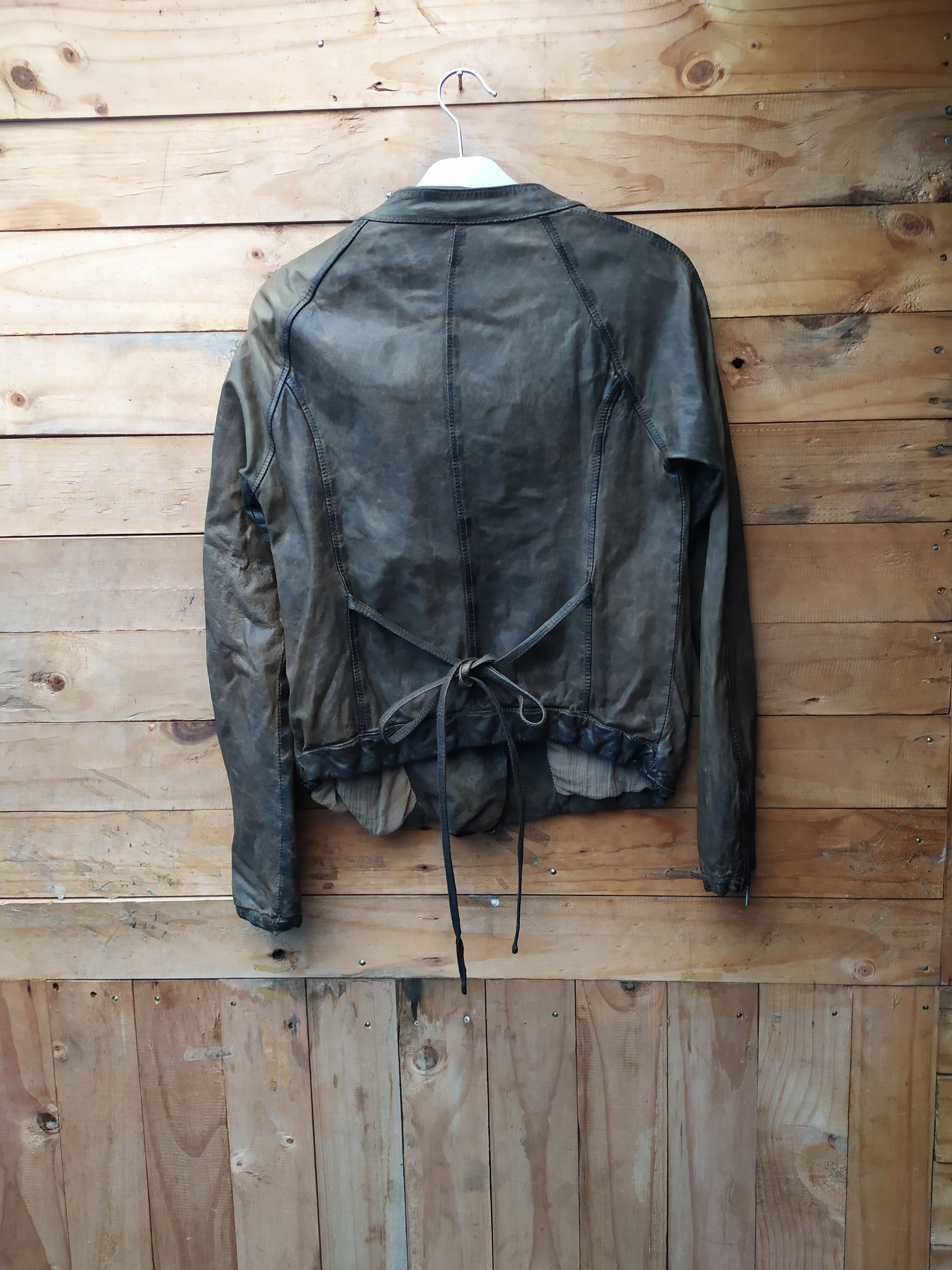 Giorgio Brato × Vintage GIORGIO BRATO ORGANIC EDITION LEATHER JACKET RARE!! Size US XS / EU 42 / 0 - 9 Thumbnail