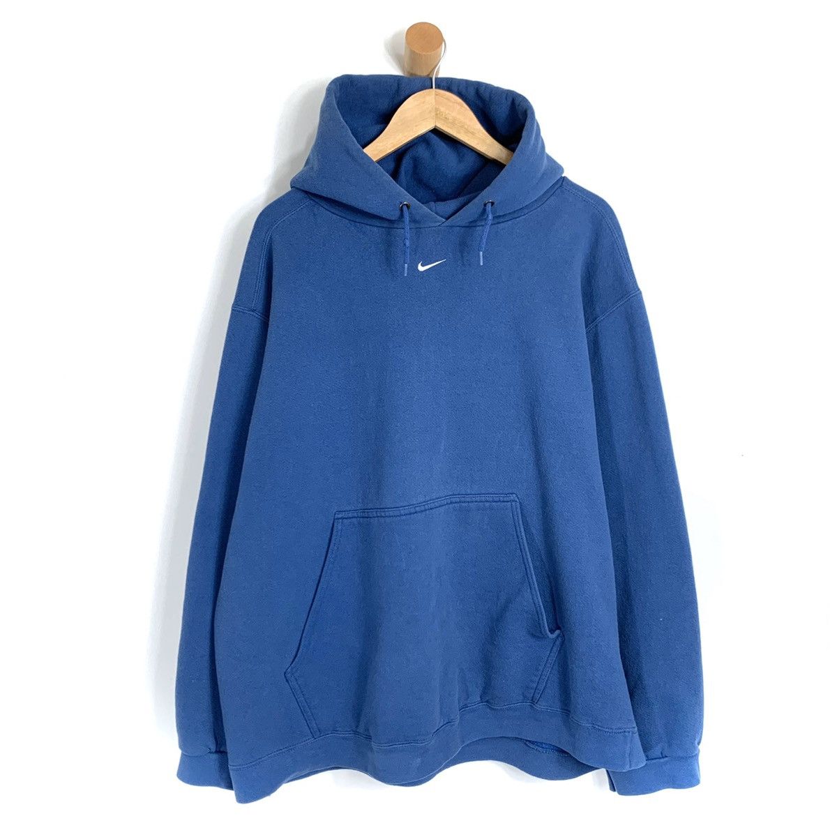 Nike × Vintage 90s Nike Center Swoosh Hoodie Travis Scott Faded 