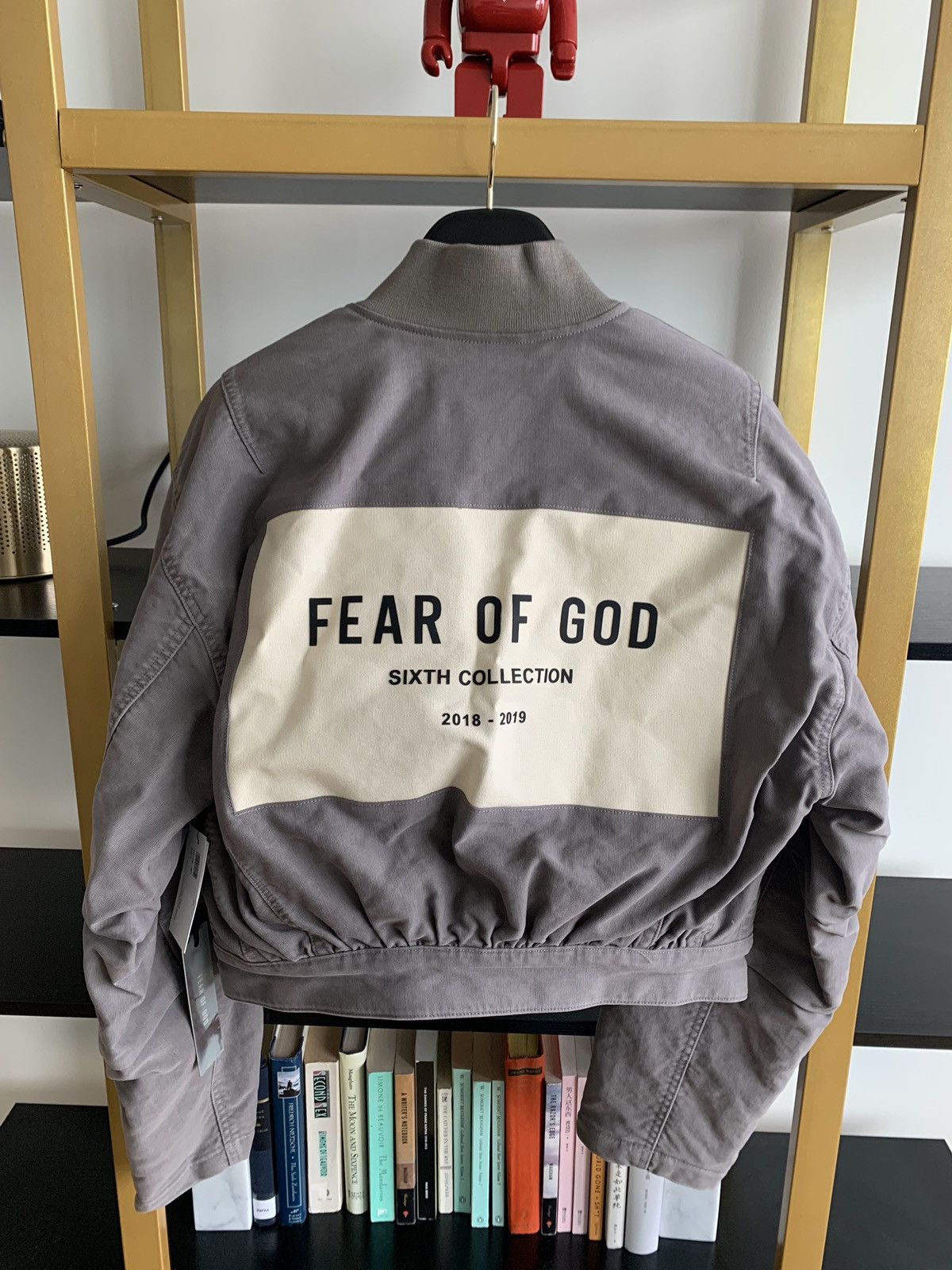 Fear of God Six Collection Grey Logo Bomber Jacket Size S | Grailed