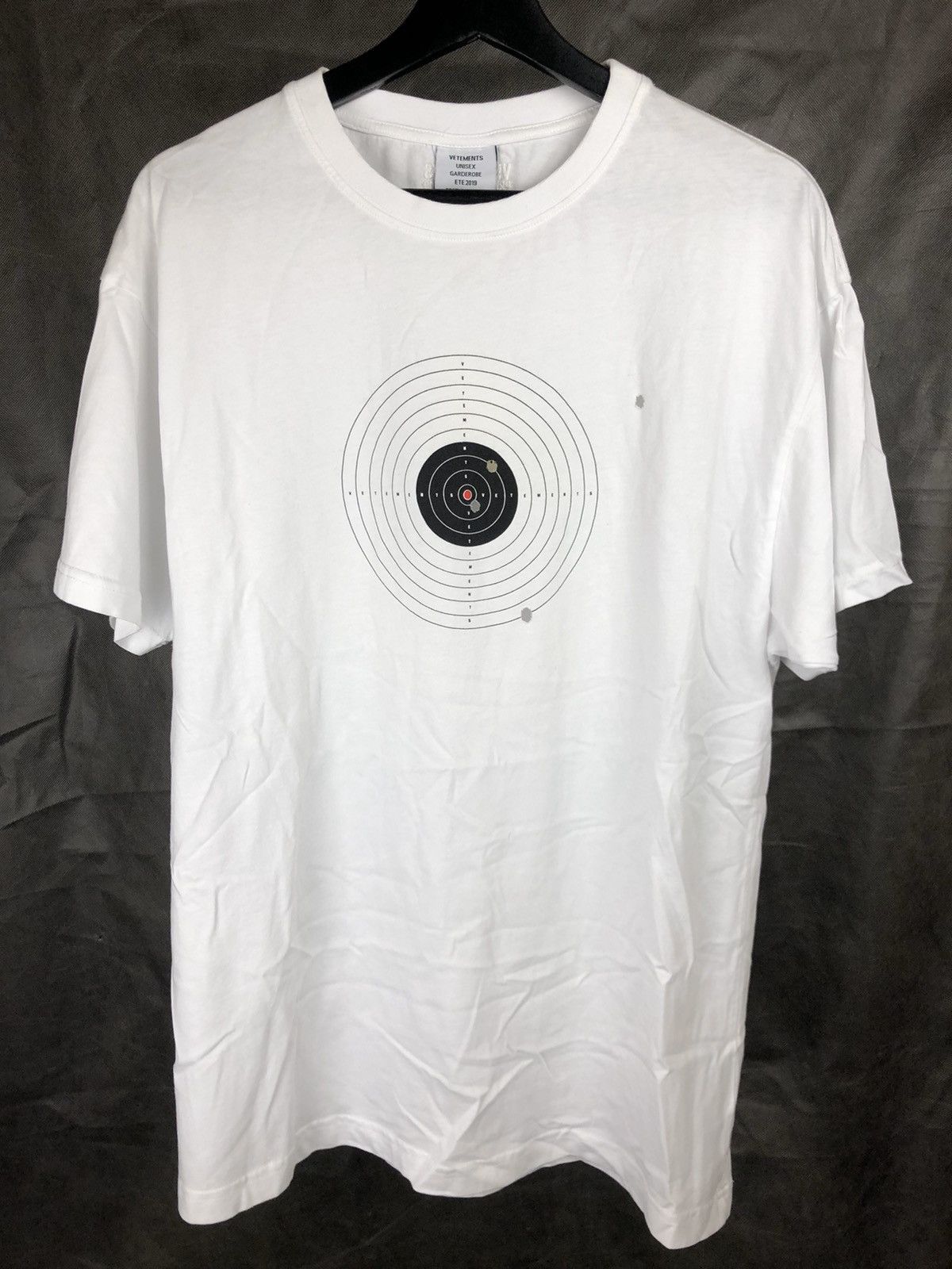 Vetements New! Target bullet holes pierced t-shirt | Grailed