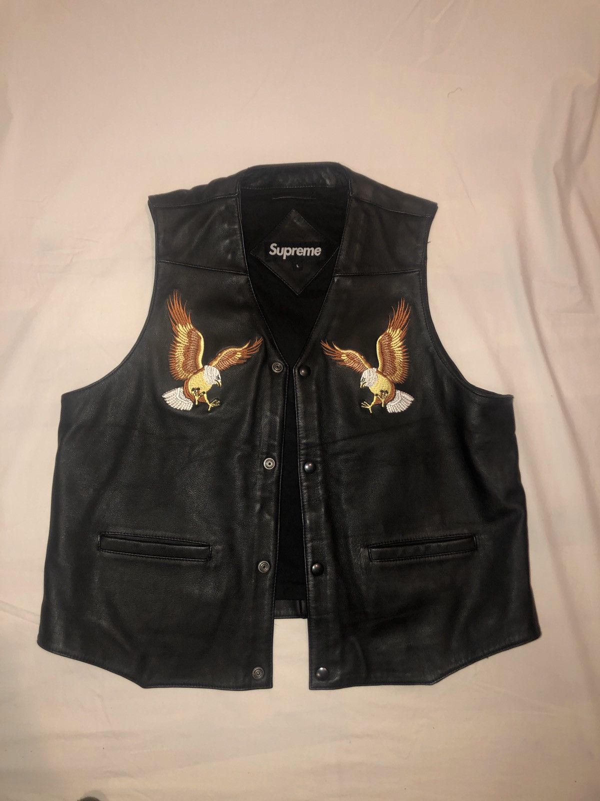 Supreme Eagle Leather Vest | Grailed