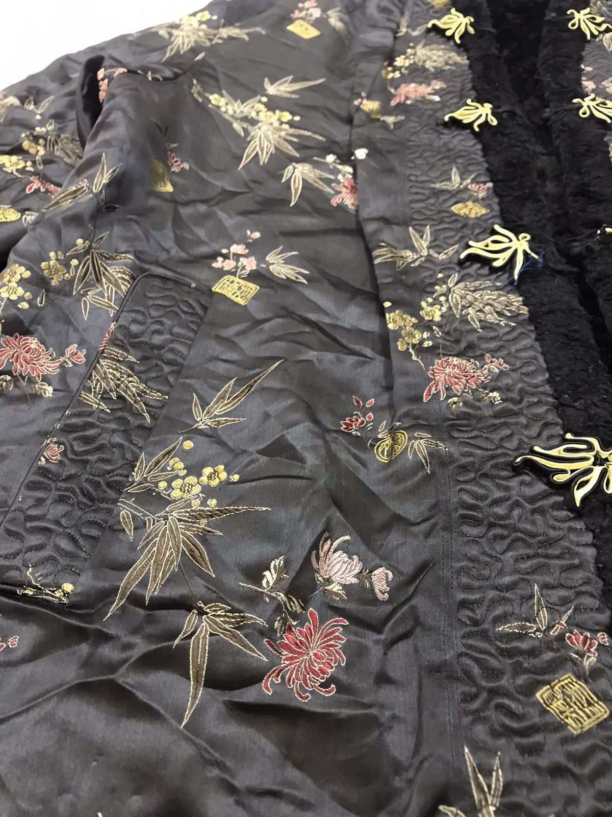 Japanese Brand VTG EMBROIDERED SILK MANDARIN JACKET KIMONO INSULATION JAPAN Size US M / EU 48-50 / 2 - 4 Thumbnail