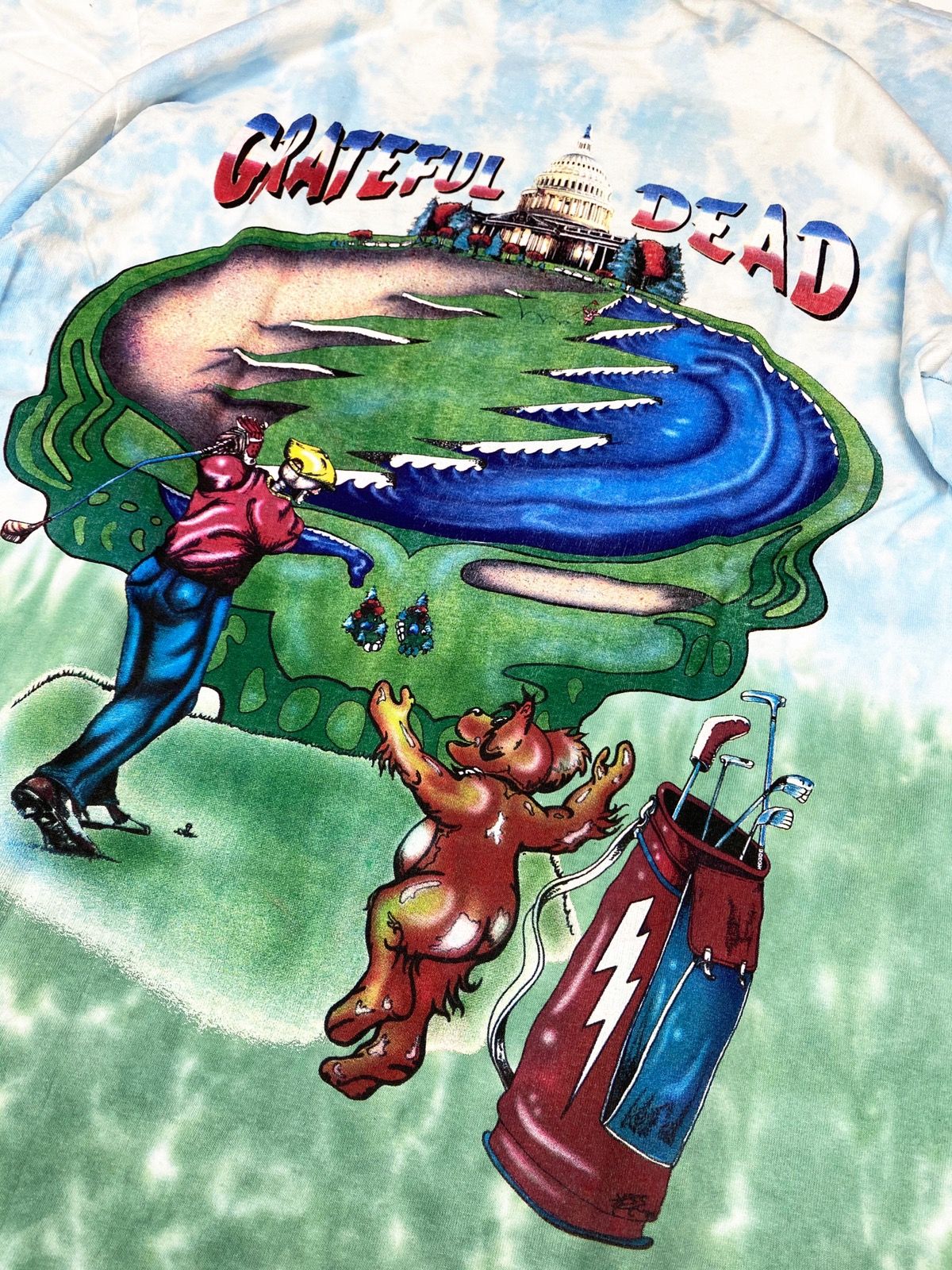 Vintage Vintage 1994 Grateful Dead Golf Shirt Liquid Blue Tag Size US XL / EU 56 / 4 - 6 Thumbnail