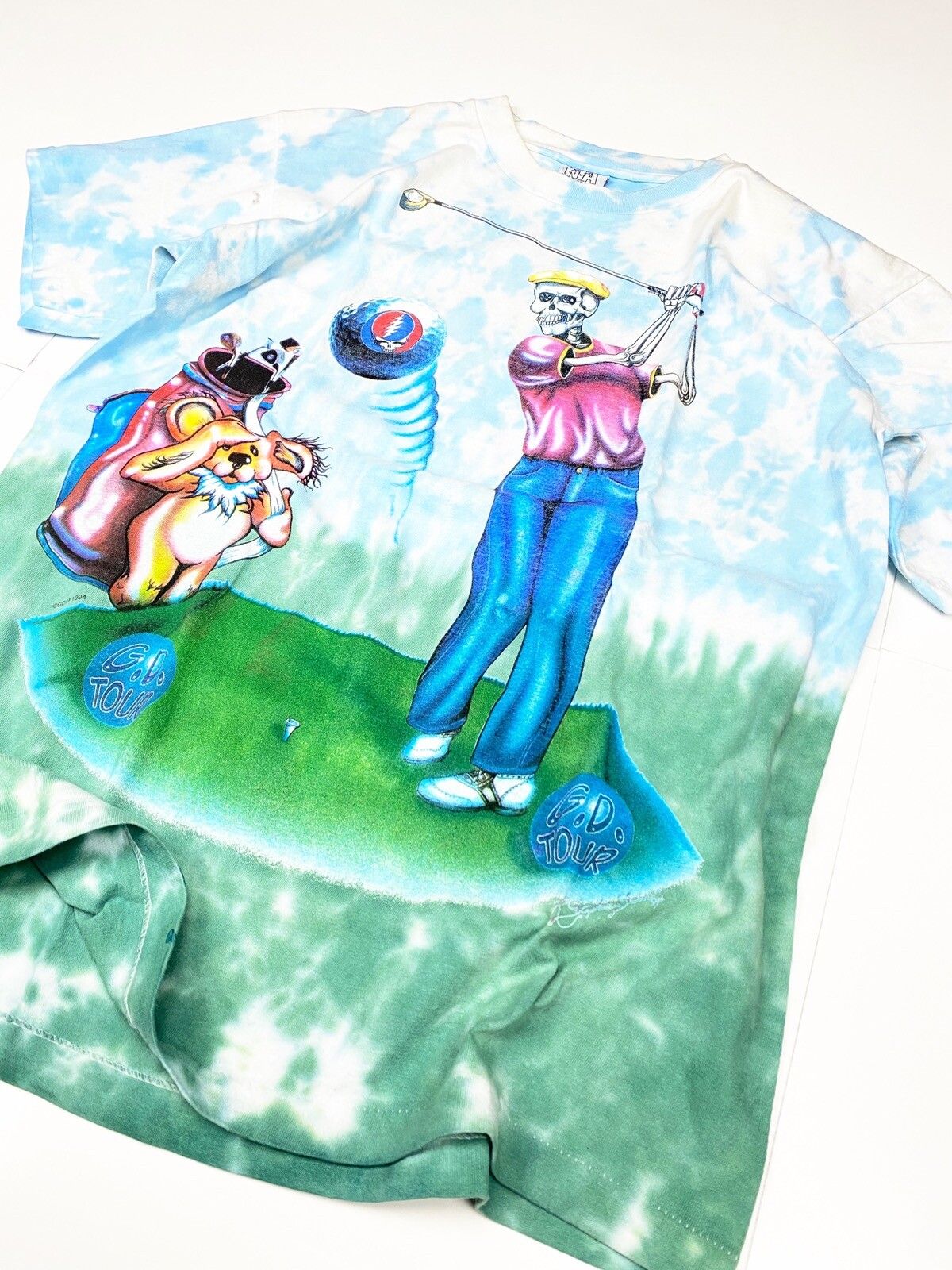 Vintage Vintage 1994 Grateful Dead Golf Shirt Liquid Blue Tag Size US XL / EU 56 / 4 - 2 Preview
