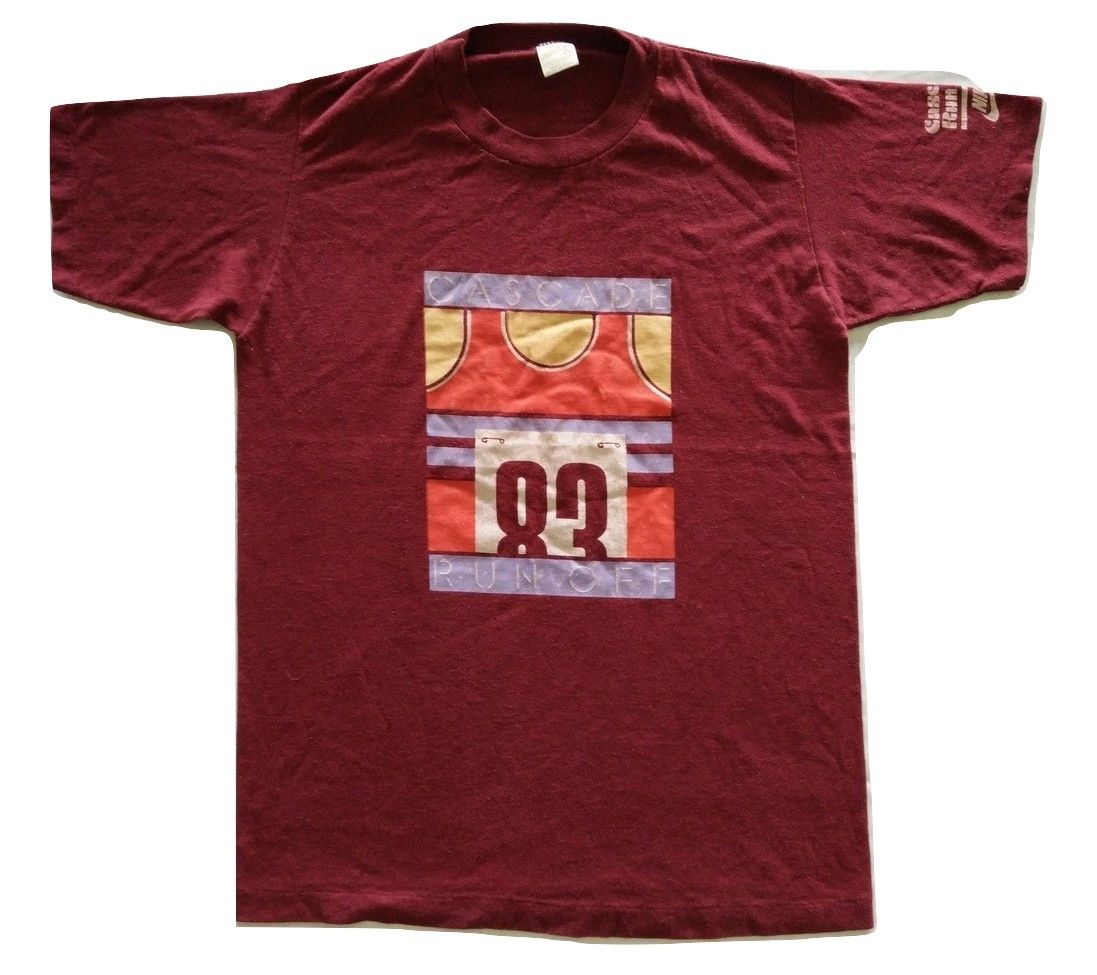 Nike Vintage 80s 1983 Nike Cascade Run Off Tshirt Size US M / EU 48-50 / 2 - 1 Thumbnail