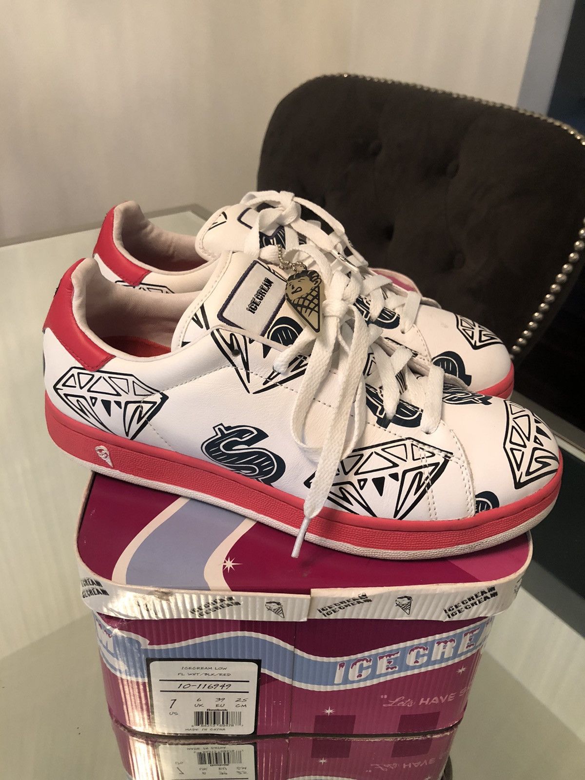 Baskets Billionaire Boys Club Diamonds And Dollars OG - Taille US 10 (EU 43), Couleur Beige, Neuves Avec Boîte