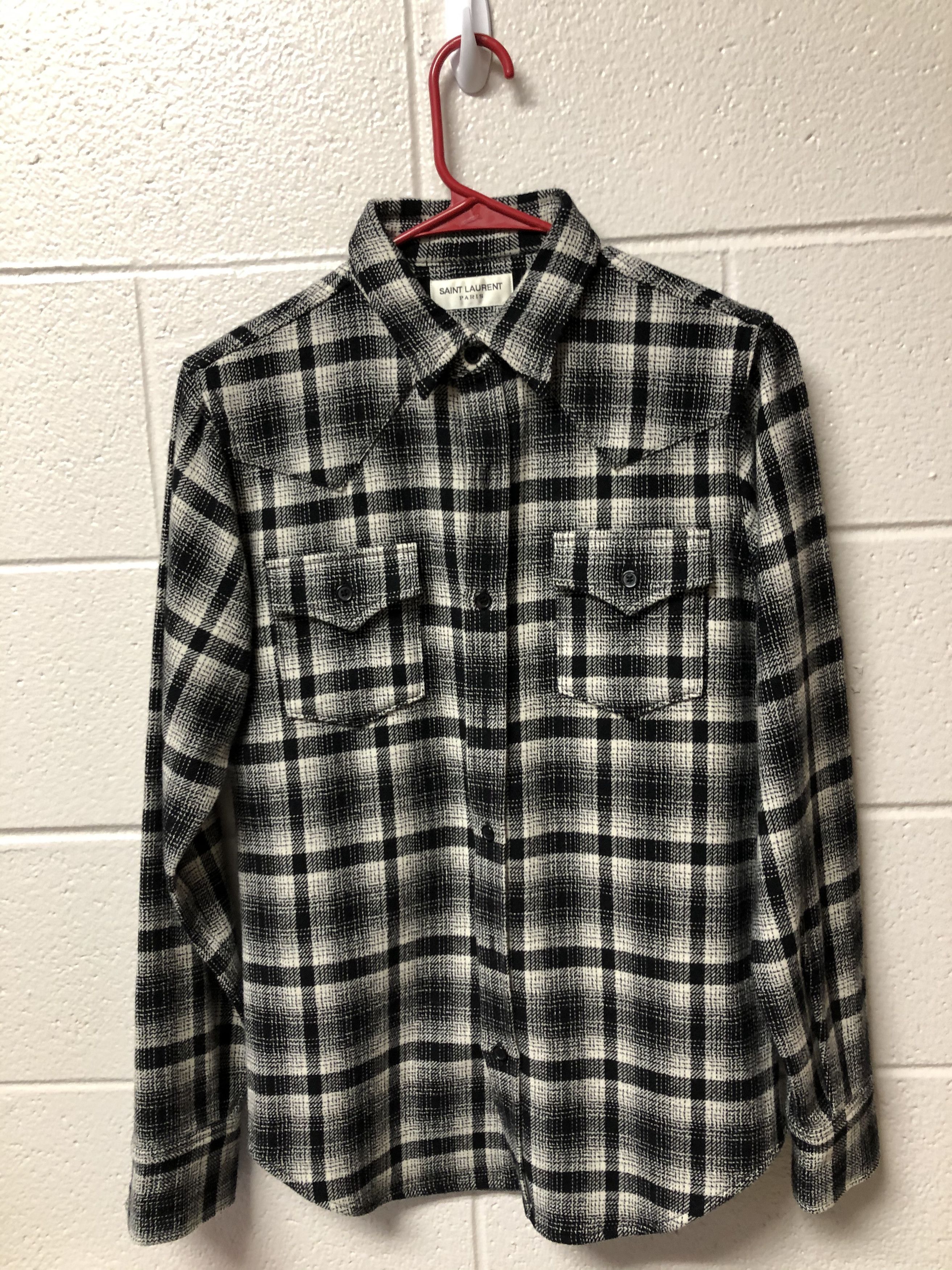 Saint Laurent Paris Saint Laurent Wool Plaid Shirt 16SS Size US XS / EU 42 / 0 - 1 Thumbnail
