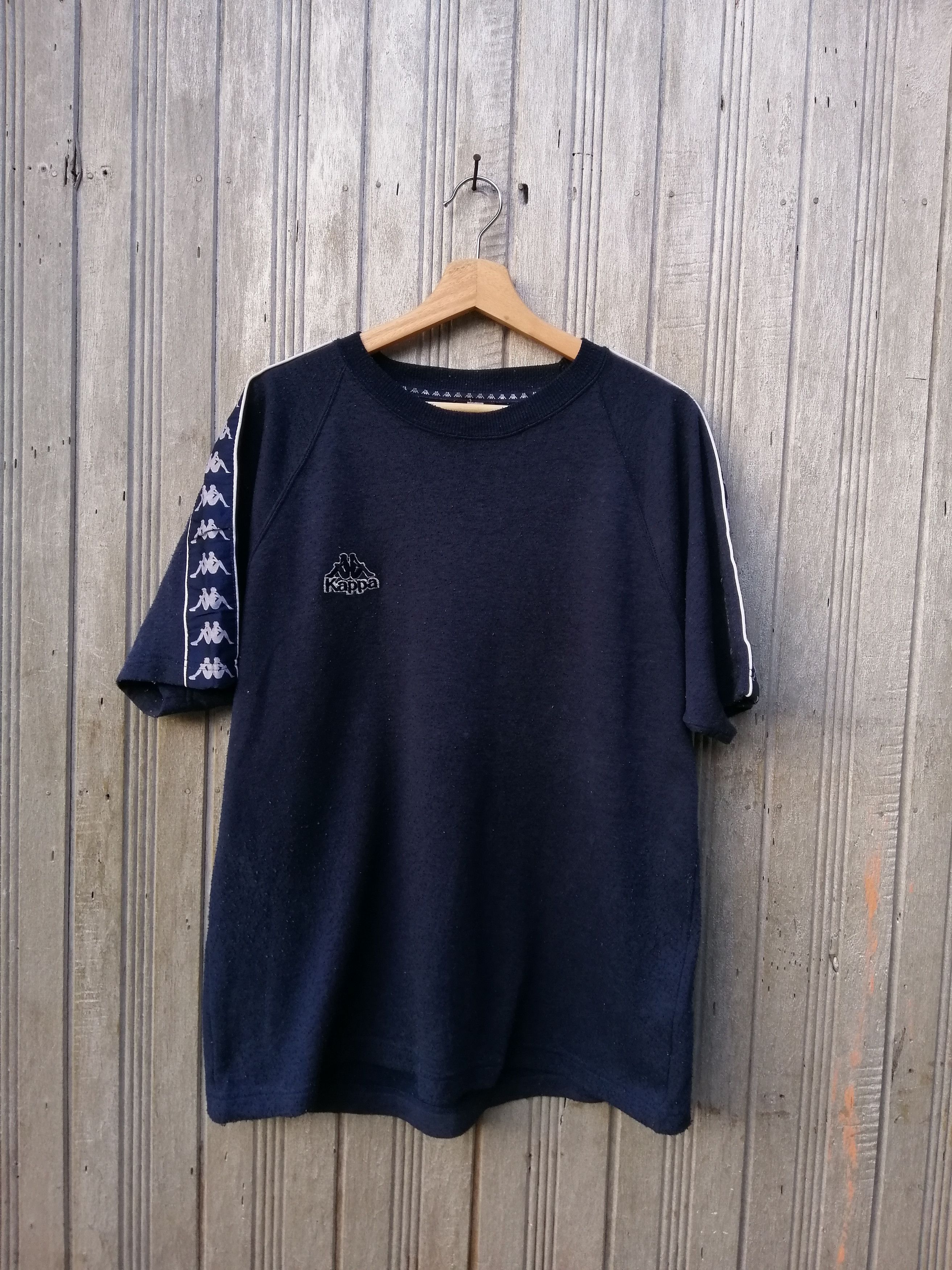 Kappa Vintage 90s KAPPA Sidetape Tshirt Big Logo Size US L / EU 52-54 / 3 - 2 Thumbnail