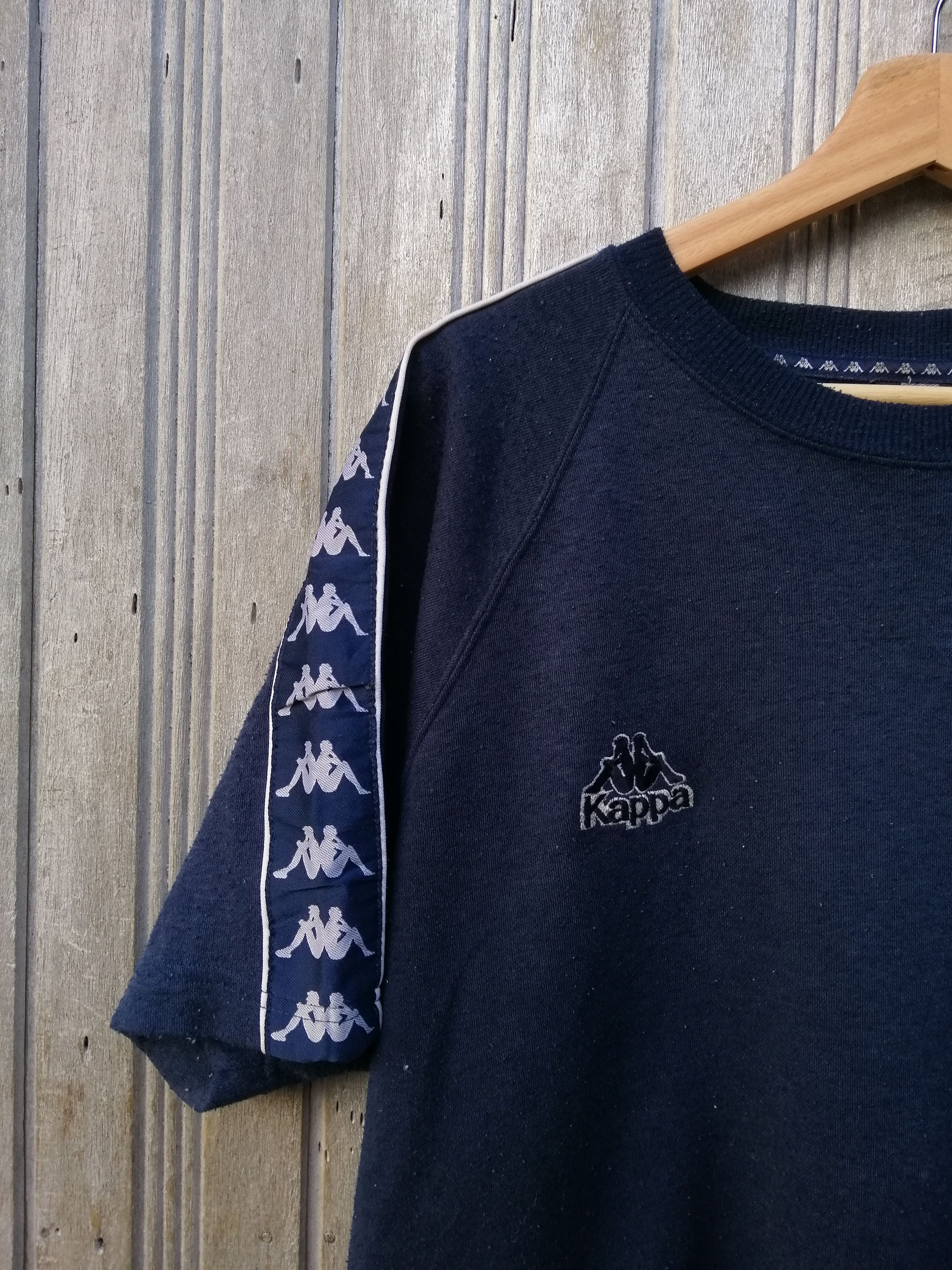 Kappa Vintage 90s KAPPA Sidetape Tshirt Big Logo Size US L / EU 52-54 / 3 - 3 Thumbnail