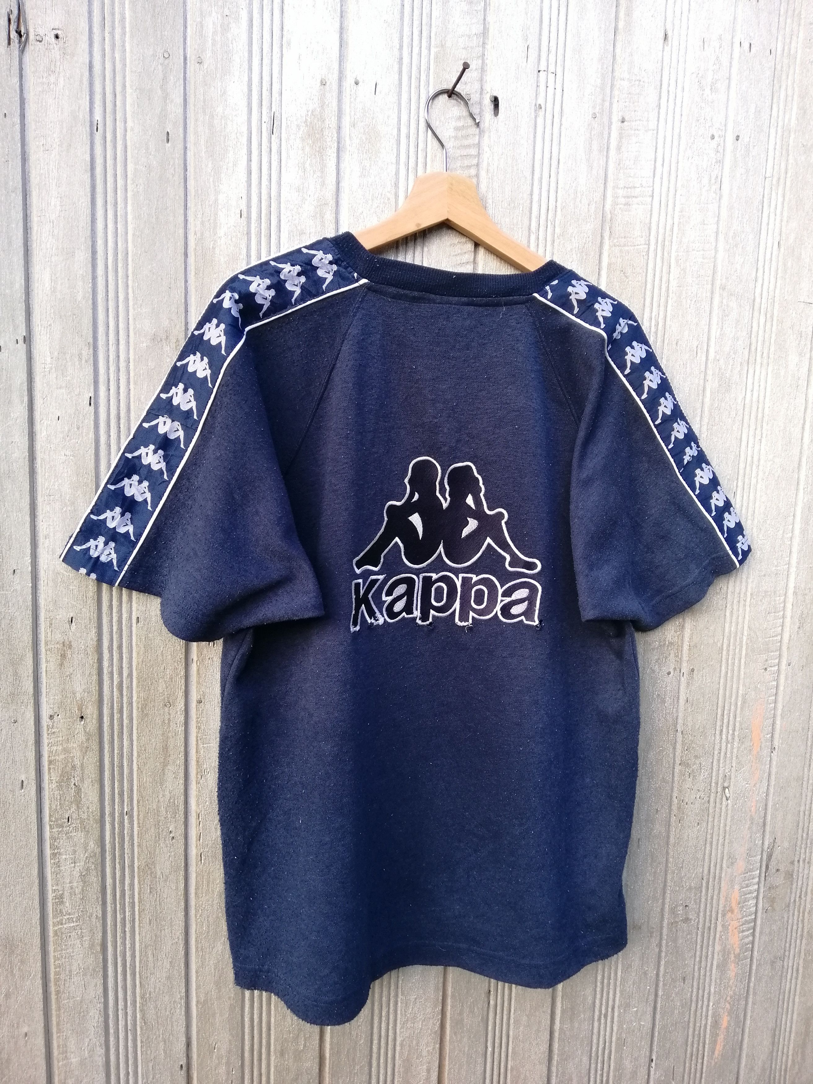 Kappa Vintage 90s KAPPA Sidetape Tshirt Big Logo Size US L / EU 52-54 / 3 - 1 Thumbnail
