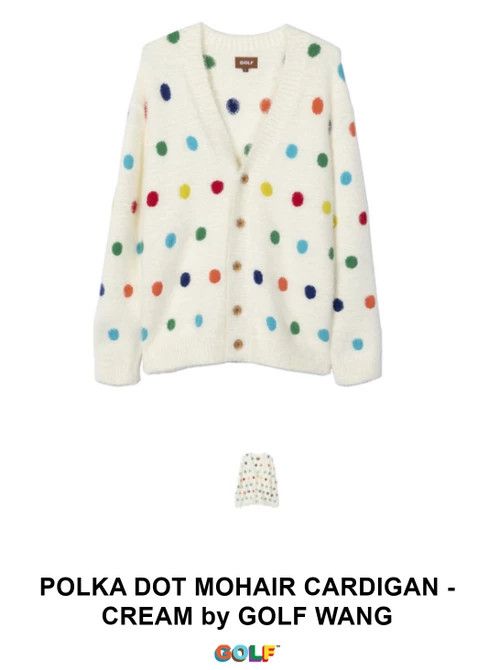 Golf Wang Polka Dot Mohair Cardigan | Grailed