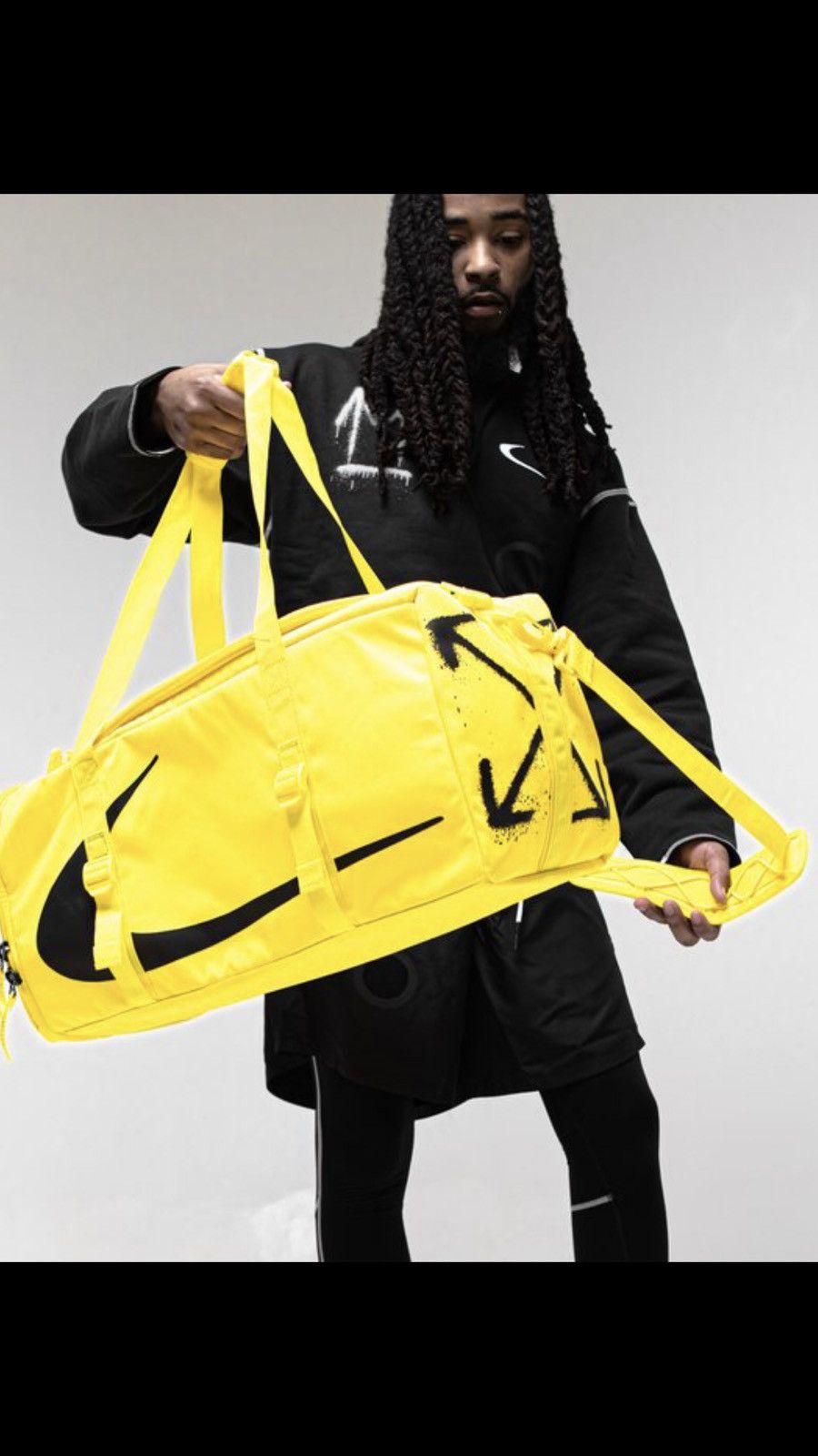 Yellow Nike Off White Duffle Nike X Off-White Yellow Cloth Duffle