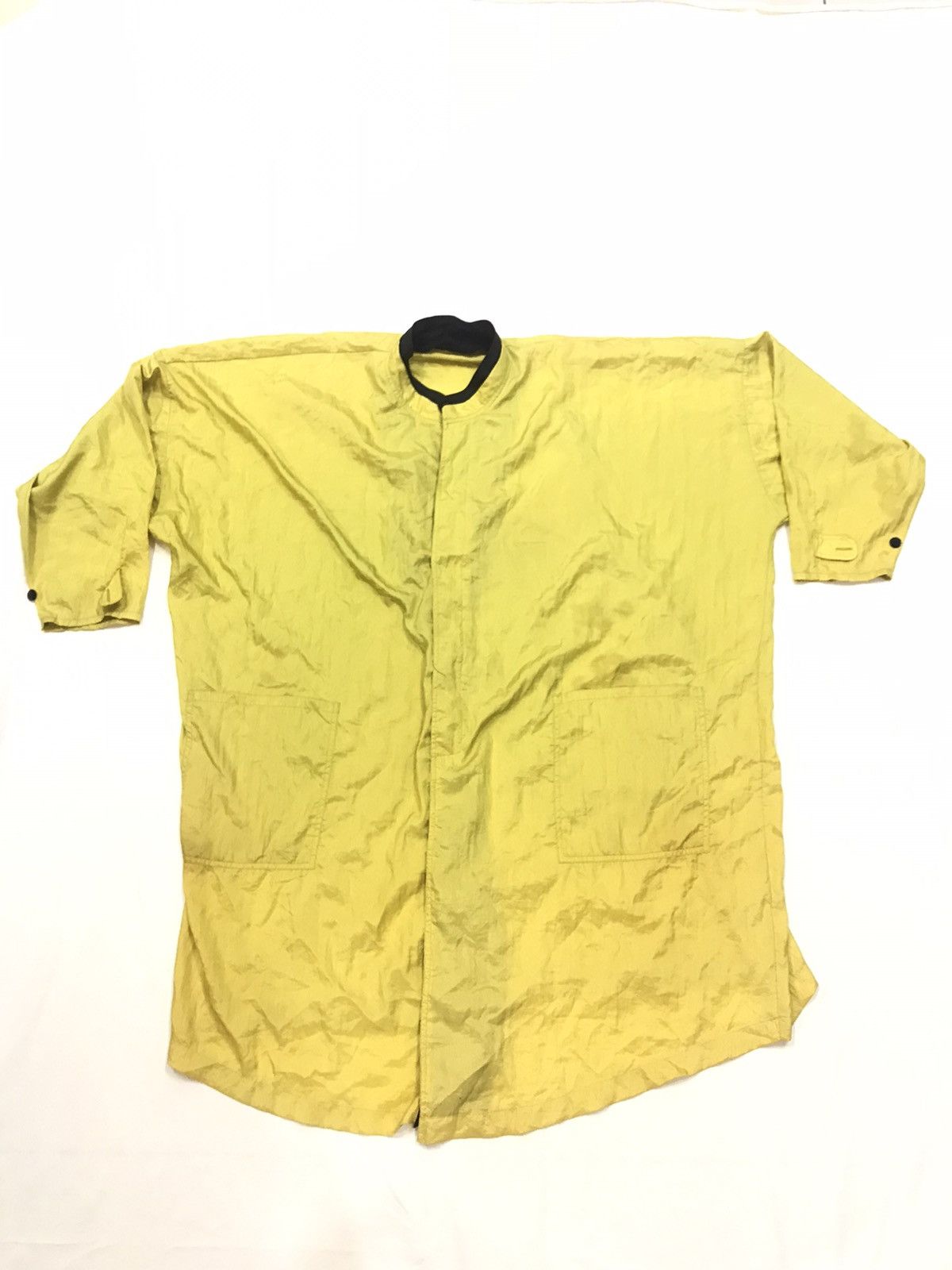 Hiroko Koshino Homme HIROKO KOSHINO YELLOW OVERSIZED PONCHO WINDBREAKER XL Size US XL / EU 56 / 4 - 2 Thumbnail
