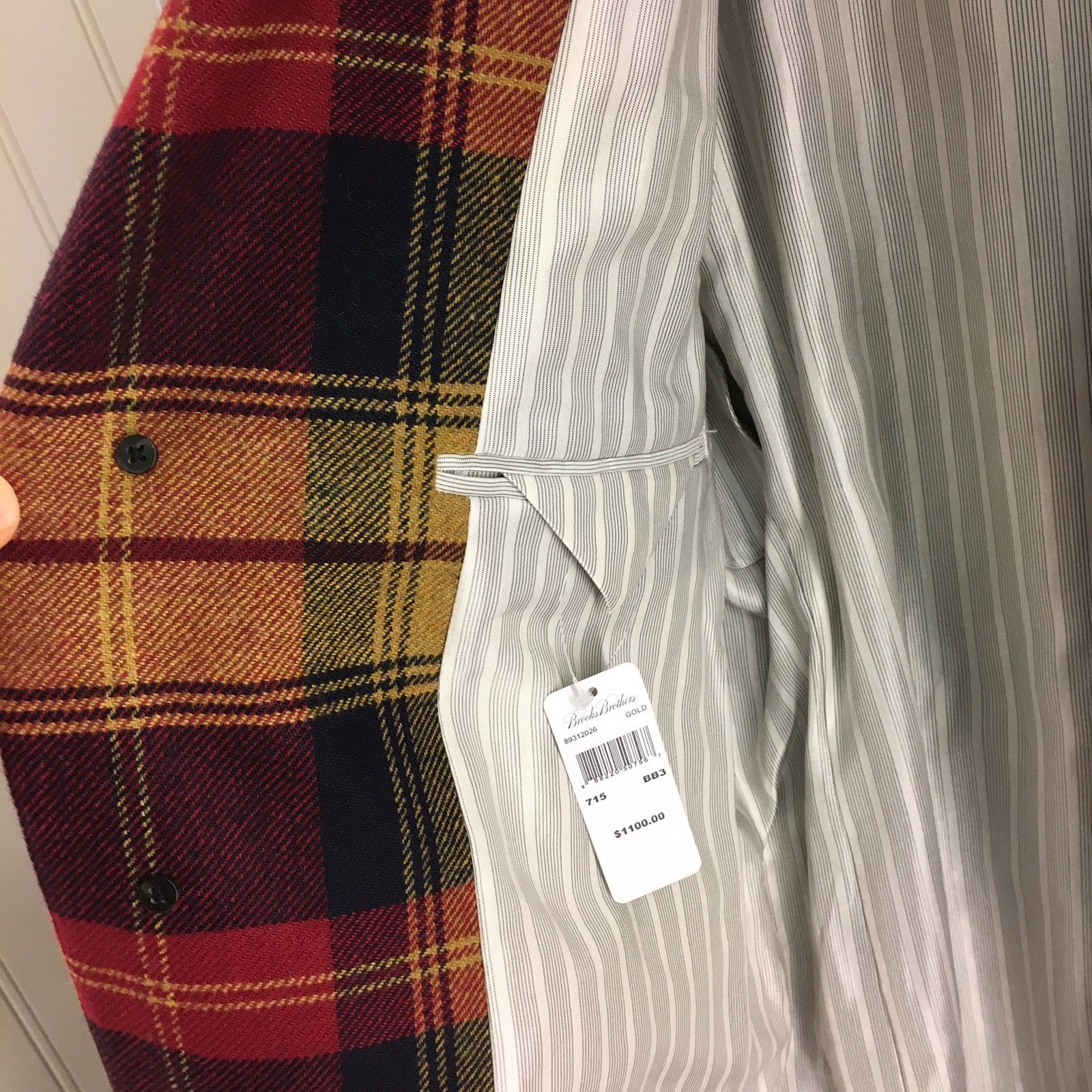 Brooks Brothers × Thom Browne * Last Drop * Plaid Wool Overcoat Size US L / EU 52-54 / 3 - 11 Thumbnail