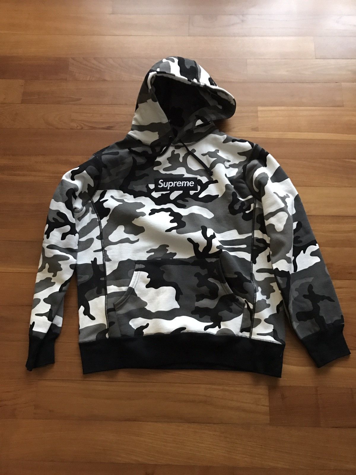 Supreme FW13 Snow Camo Box Logo Hoodie - Size Medium 100% Authentic