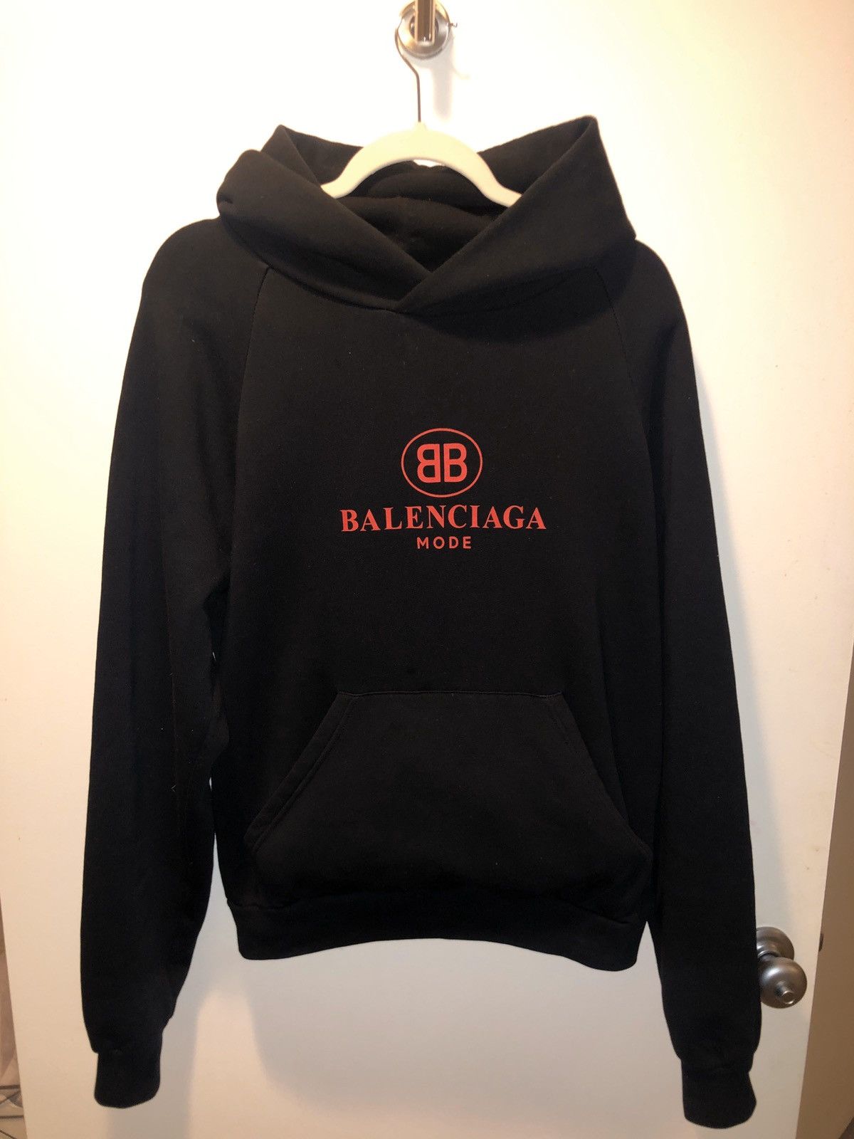 Balenciaga Balenciaga Mode Hoodie Red and Black Grailed