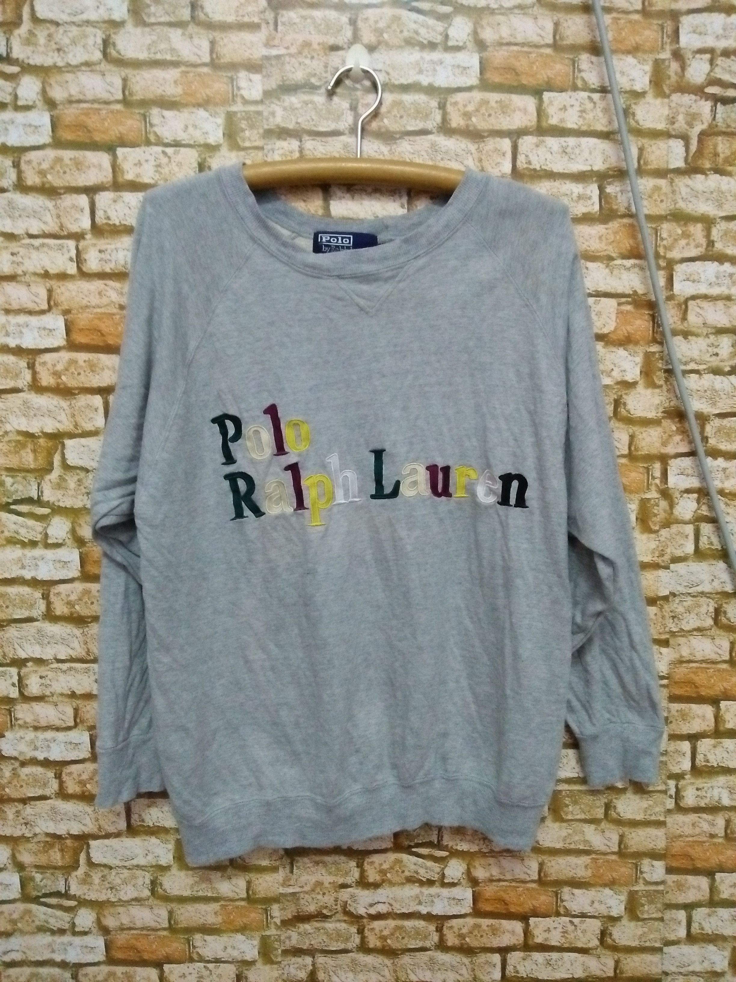 90s POLO RALPH LAUREN SWEATSHIRT EMBROIDERED (B142))