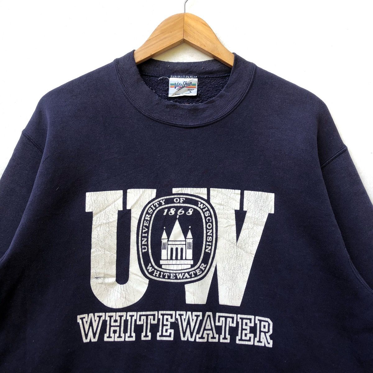 Vintage University Of Wisconsin White Water Sweatshirt Size US M / EU 48-50 / 2 - 3 Thumbnail
