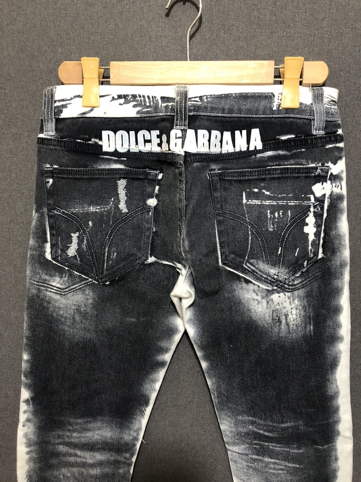 Dolce & Gabbana Dolce & Gabbana Ripped Stone Wash Skinny Distressed Denim Size US 32 / EU 48 - 8 Thumbnail