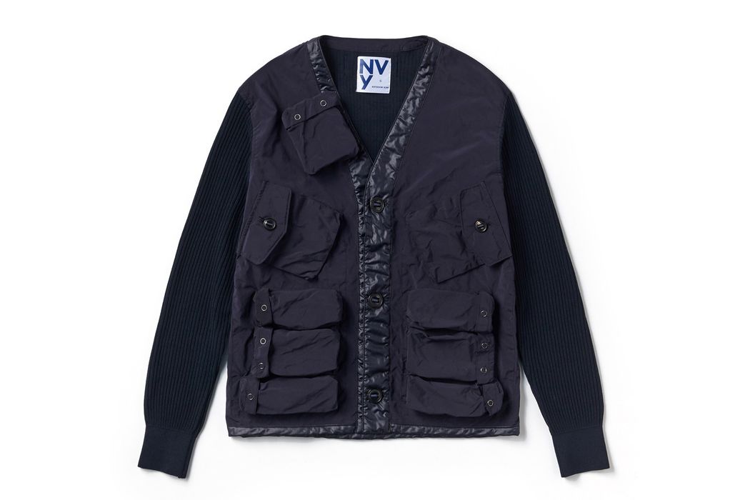 United Arrows NoCollar Military Jacket with Pockets NVY Nick Wooster
