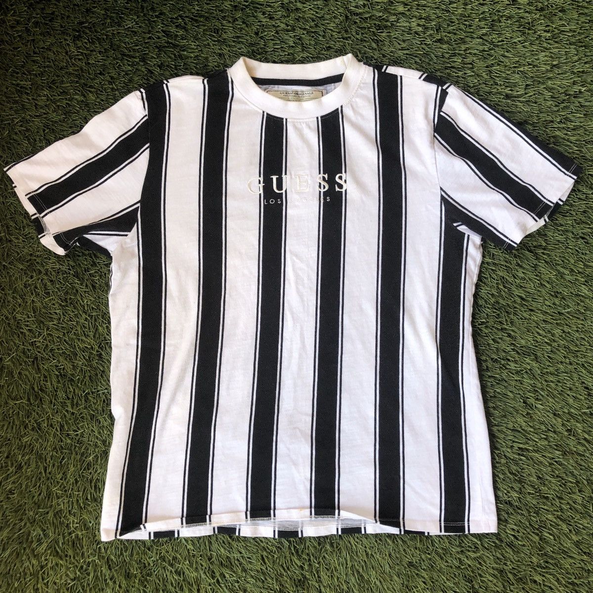 Guess GUESS Los Angeles Originals Striped Black White Tee T Shirt Grailed