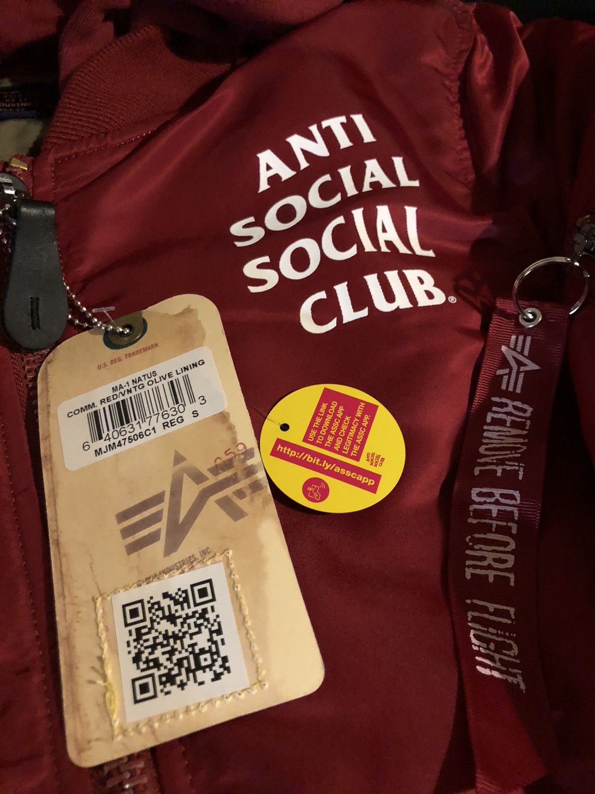 Anti Social Social Club Assc x alpha industries MA-1 | Grailed