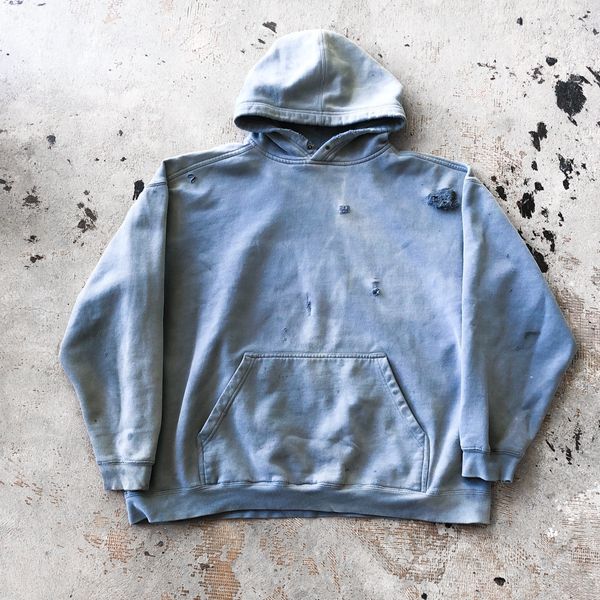 Vintage Vintage 90's Sun Faded & Distressed Blank Hoodie | Grailed