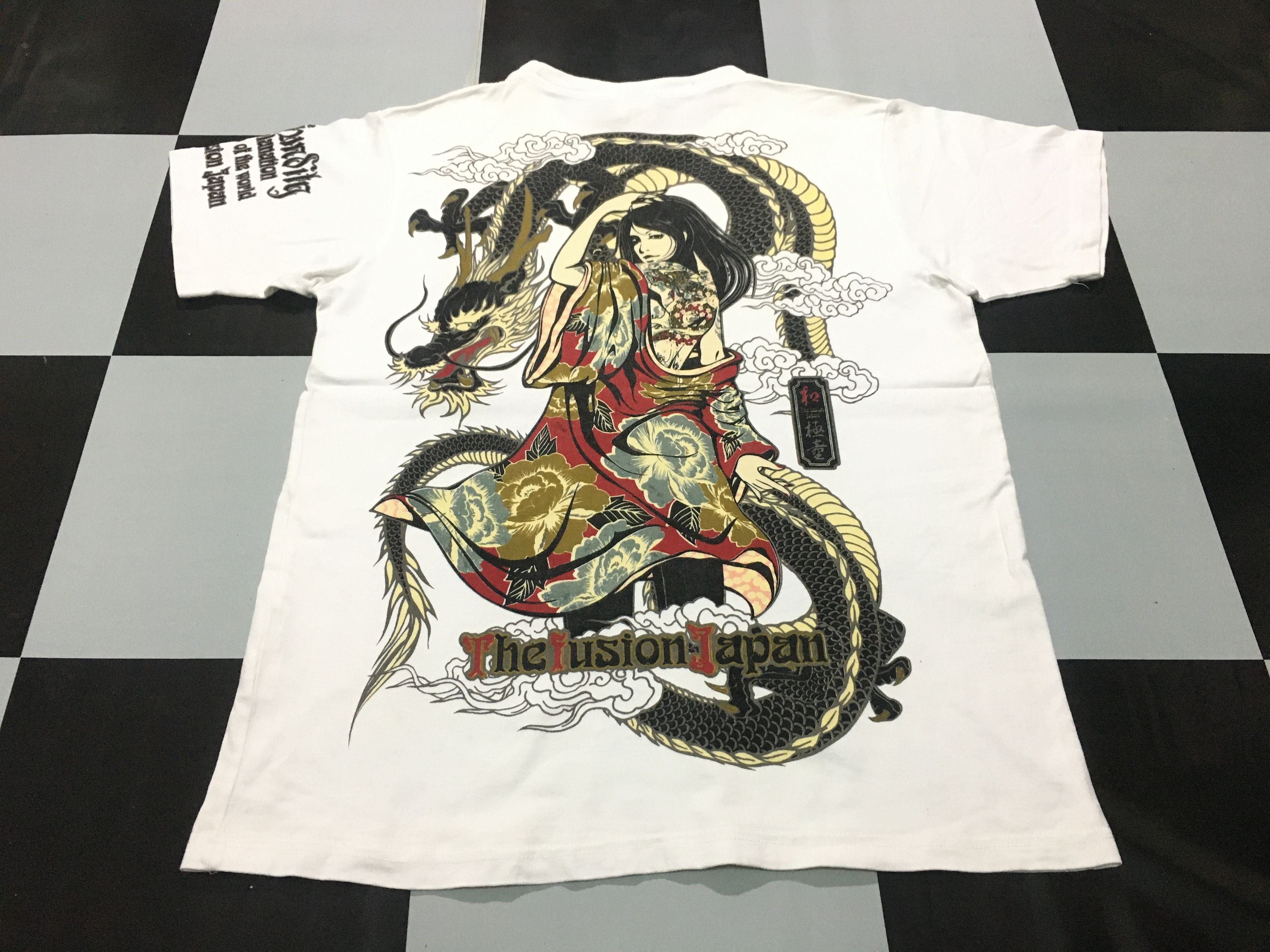 Hysteric Glamour × Japanese Brand × Vintage 🔥 Vintage Fusion Japan Shirt Tattoo Girl Dragon Double Side Size US M / EU 48-50 / 2 - 2 Thumbnail