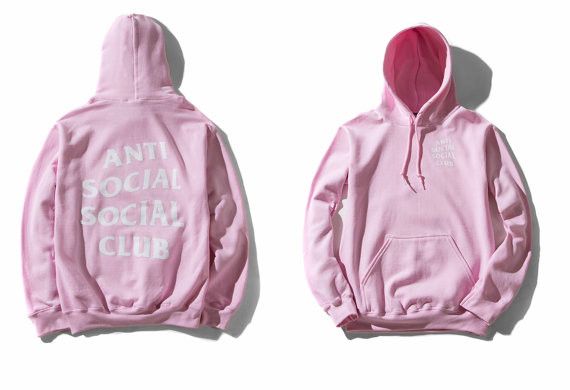 Anti social social club best sale pink sweatshirt