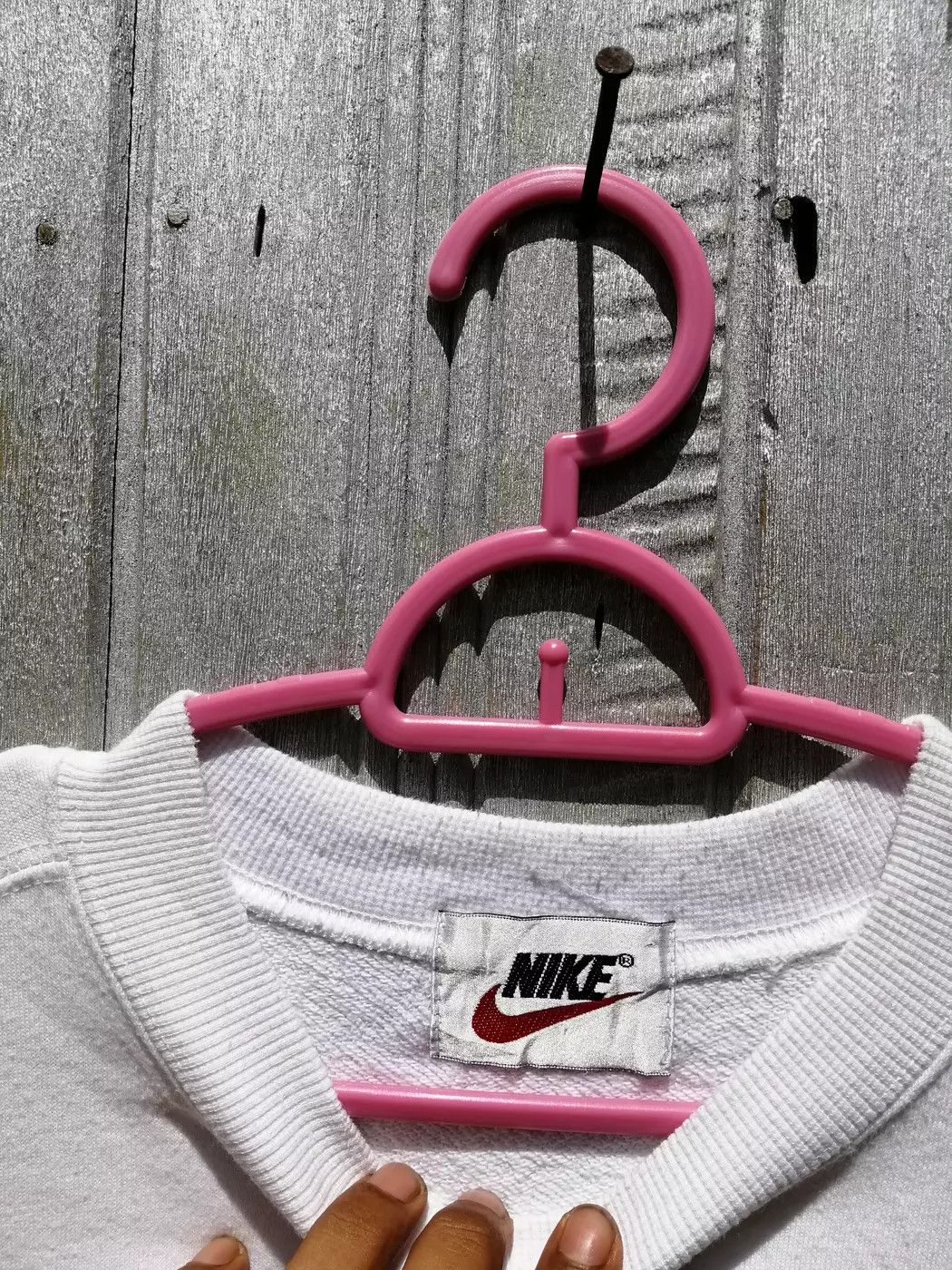 Nike × Vintage Vintage 90s Nike Embroidery Small Logo Sweatshirt B13 Size US L / EU 52-54 / 3 - 4 Thumbnail