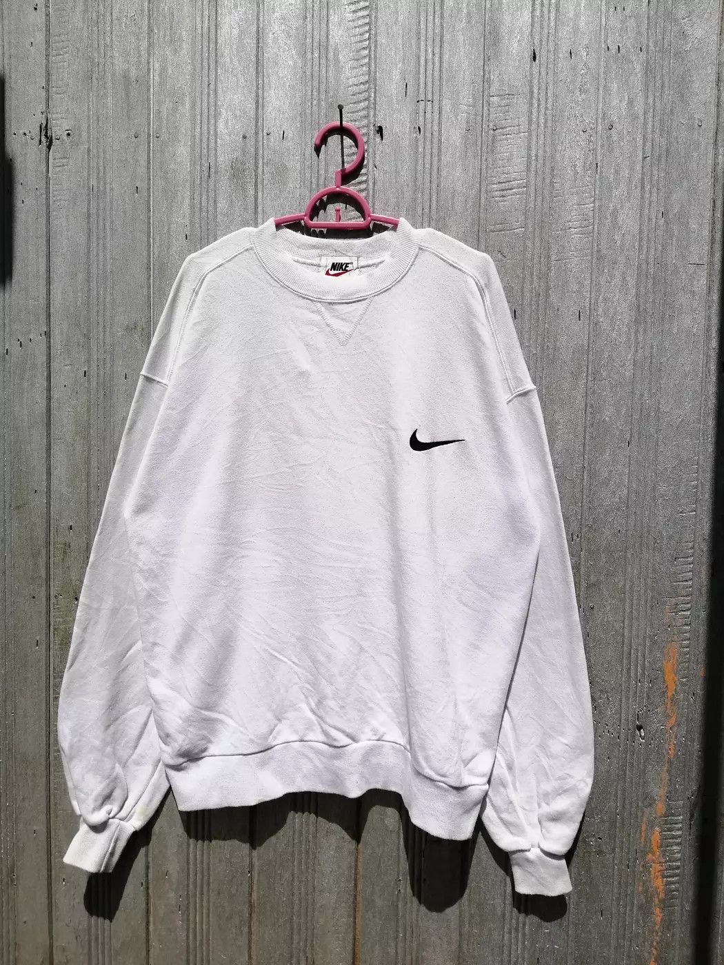 Nike × Vintage Vintage 90s Nike Embroidery Small Logo Sweatshirt B13 Size US L / EU 52-54 / 3 - 2 Thumbnail