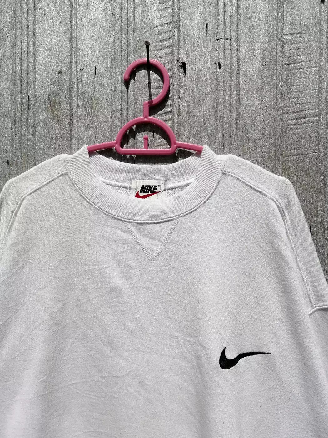 Nike × Vintage Vintage 90s Nike Embroidery Small Logo Sweatshirt B13 Size US L / EU 52-54 / 3 - 1 Thumbnail