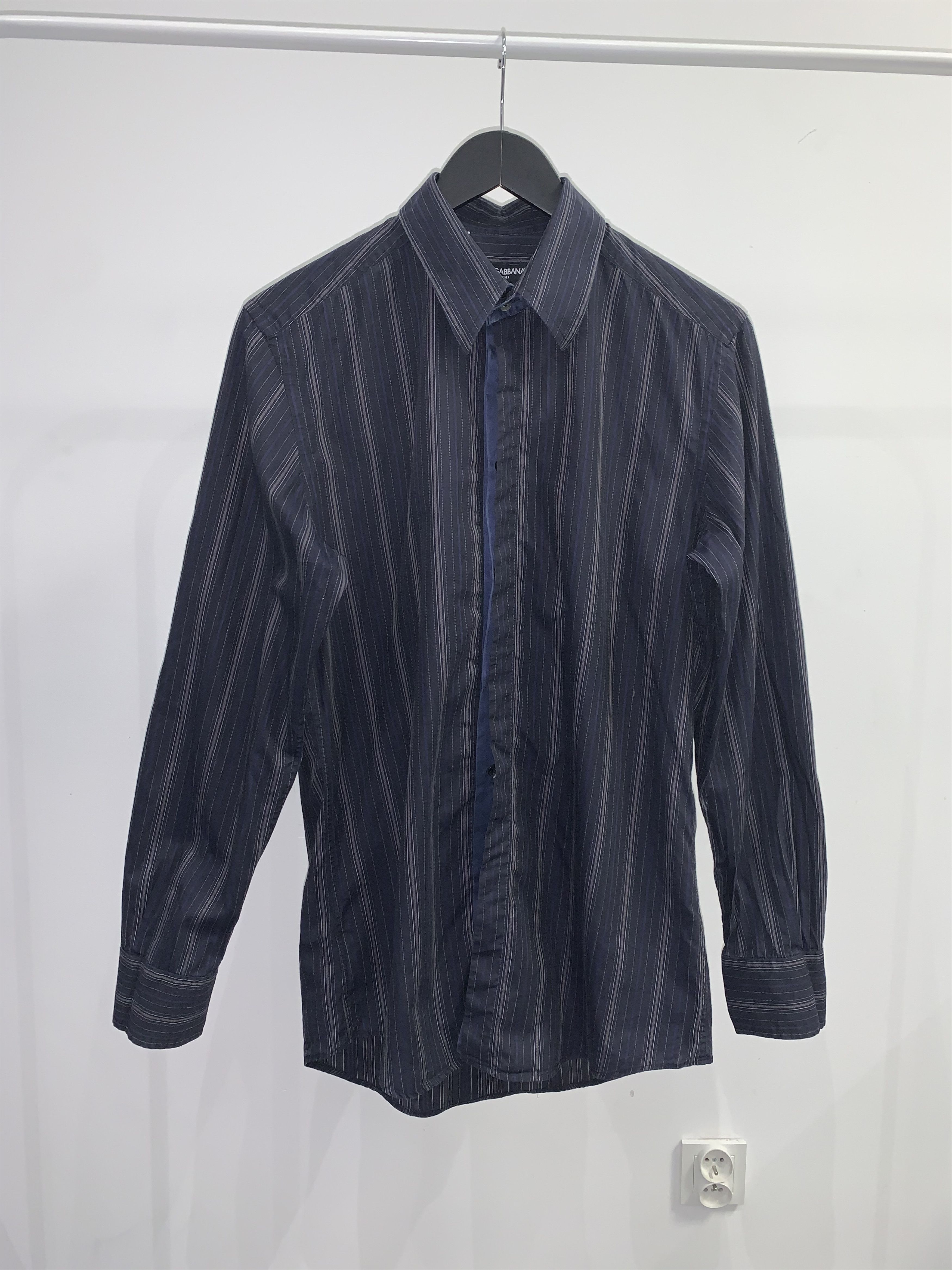 Dolce & Gabbana Dolce & Gabbana Silk Striped Shirt Size US M / EU 48-50 / 2 - 1 Thumbnail