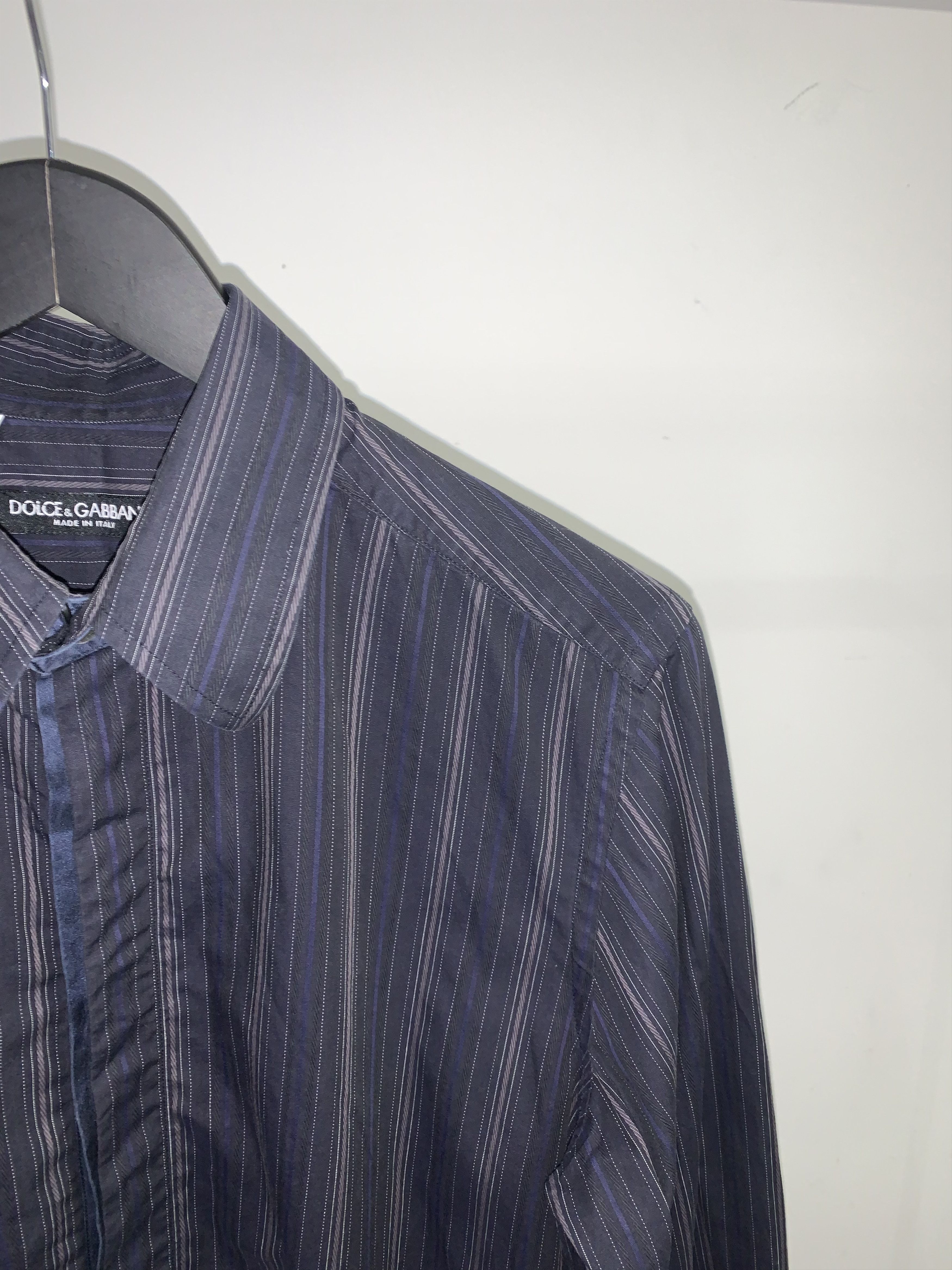 Dolce & Gabbana Dolce & Gabbana Silk Striped Shirt Size US M / EU 48-50 / 2 - 3 Thumbnail