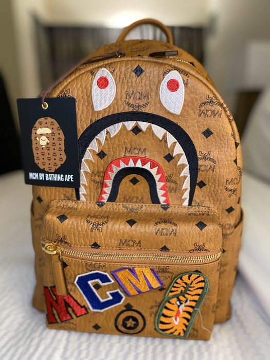 Bape MCM x BAPE Shark Stark Backpack | Grailed