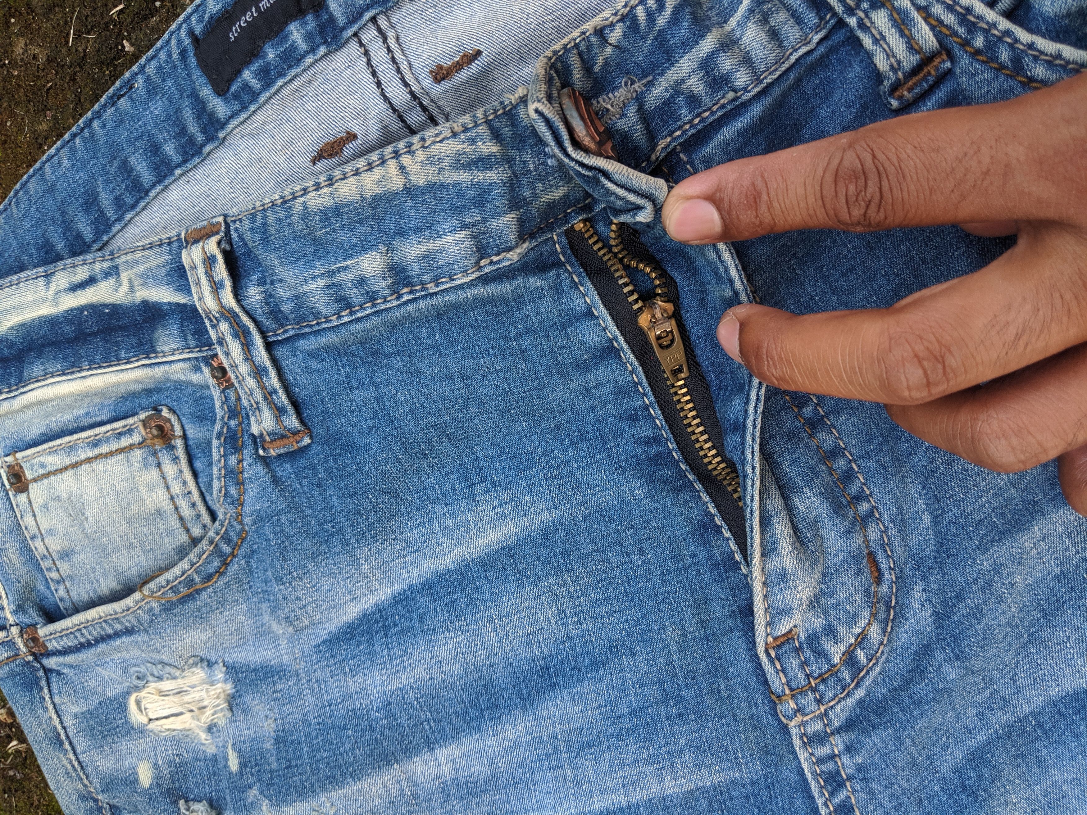 Japanese Brand ILDF street make it punk jeans/strench/slim-fit Size US 34 / EU 50 - 4 Thumbnail