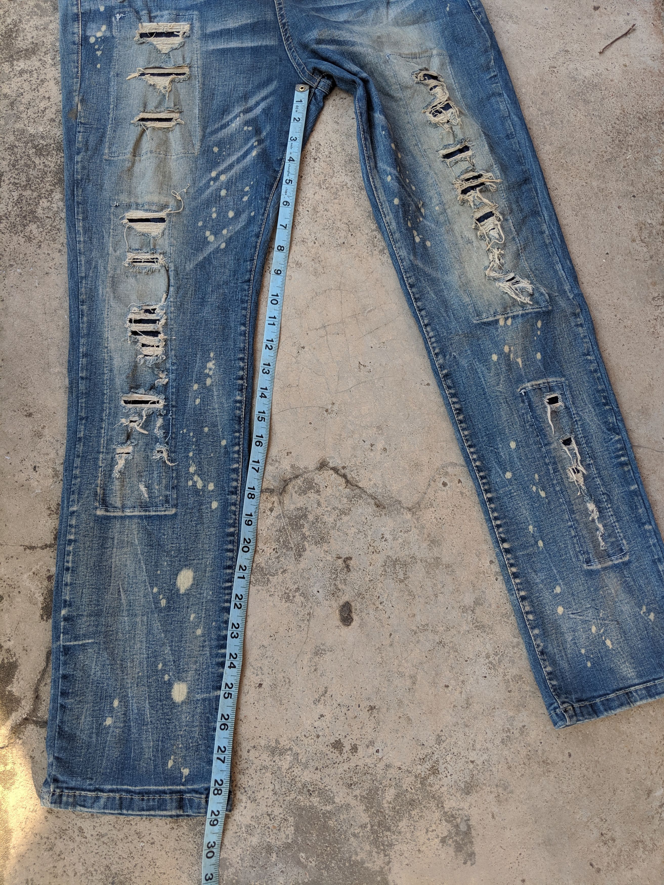 Japanese Brand ILDF street make it punk jeans/strench/slim-fit Size US 34 / EU 50 - 8 Thumbnail