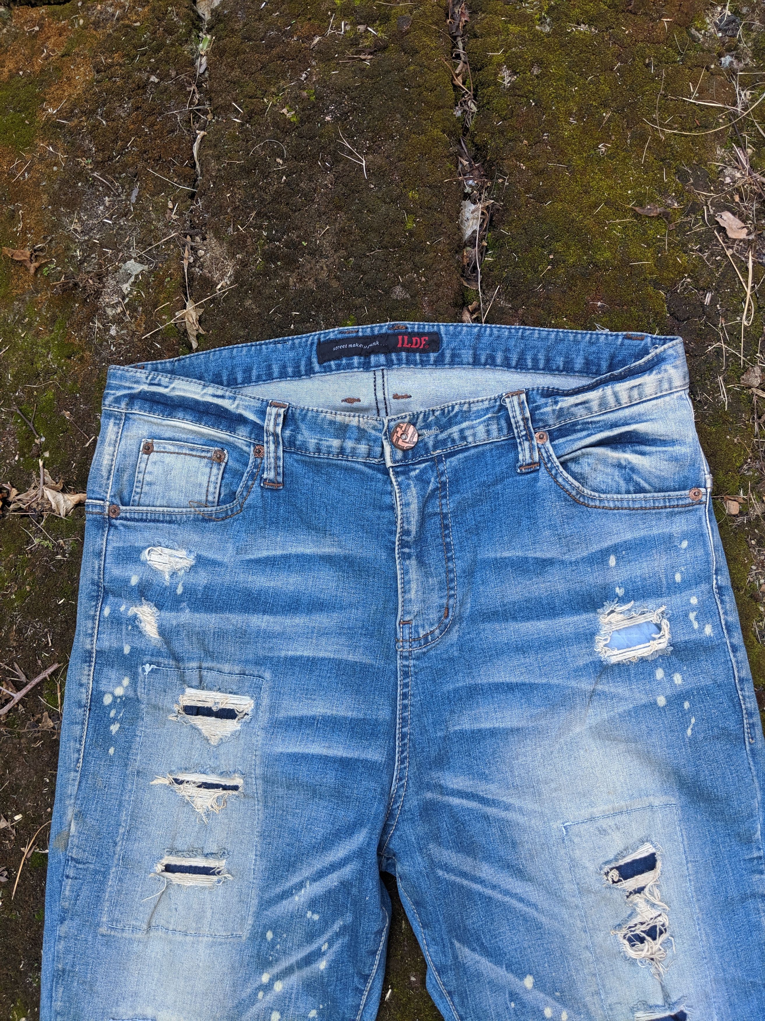 Japanese Brand ILDF street make it punk jeans/strench/slim-fit Size US 34 / EU 50 - 3 Thumbnail