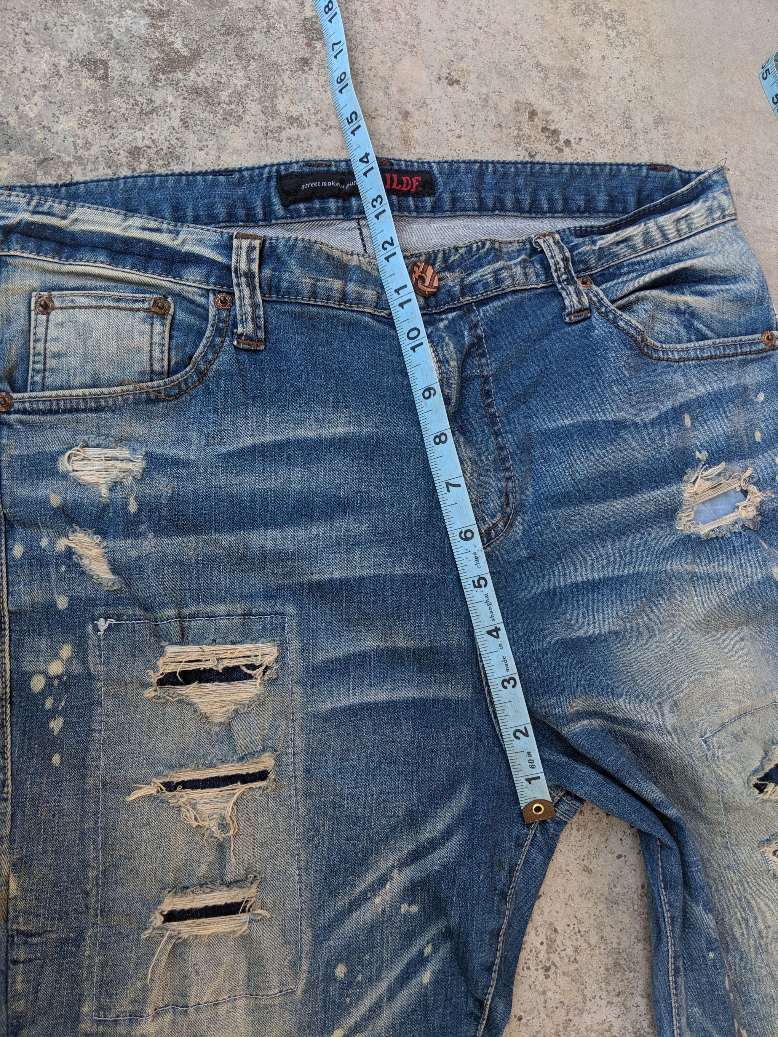 Japanese Brand ILDF street make it punk jeans/strench/slim-fit Size US 34 / EU 50 - 6 Thumbnail