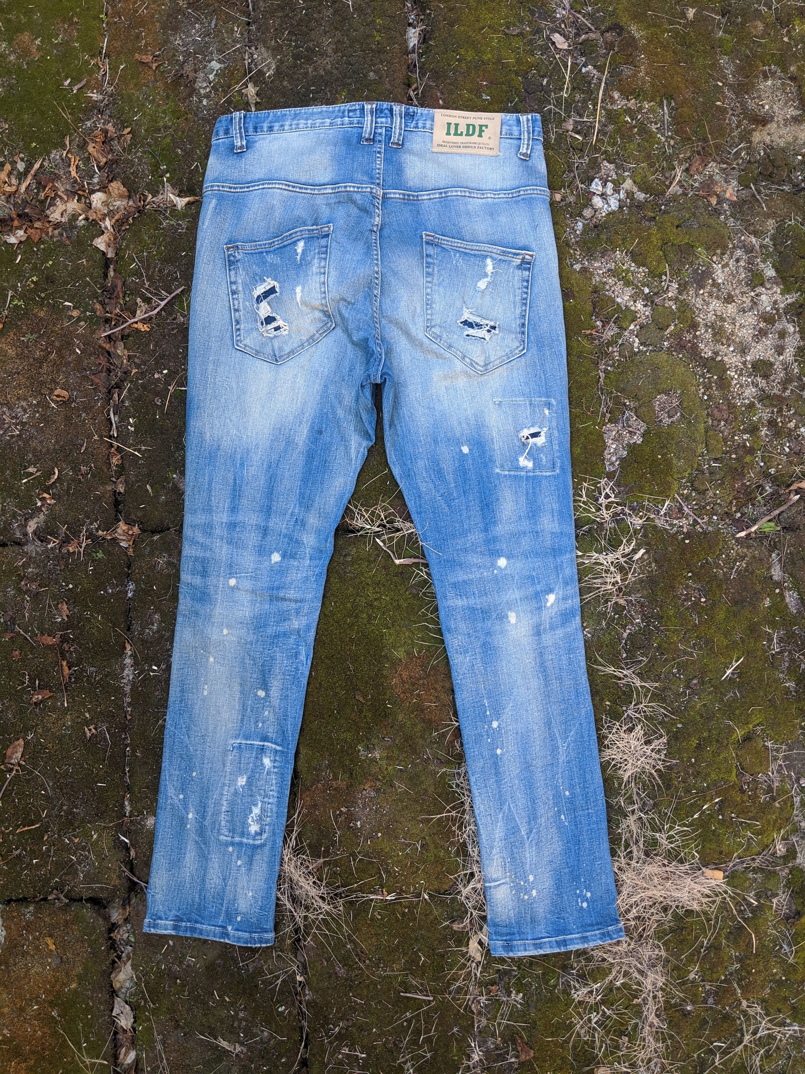 Japanese Brand ILDF street make it punk jeans/strench/slim-fit Size US 34 / EU 50 - 2 Thumbnail