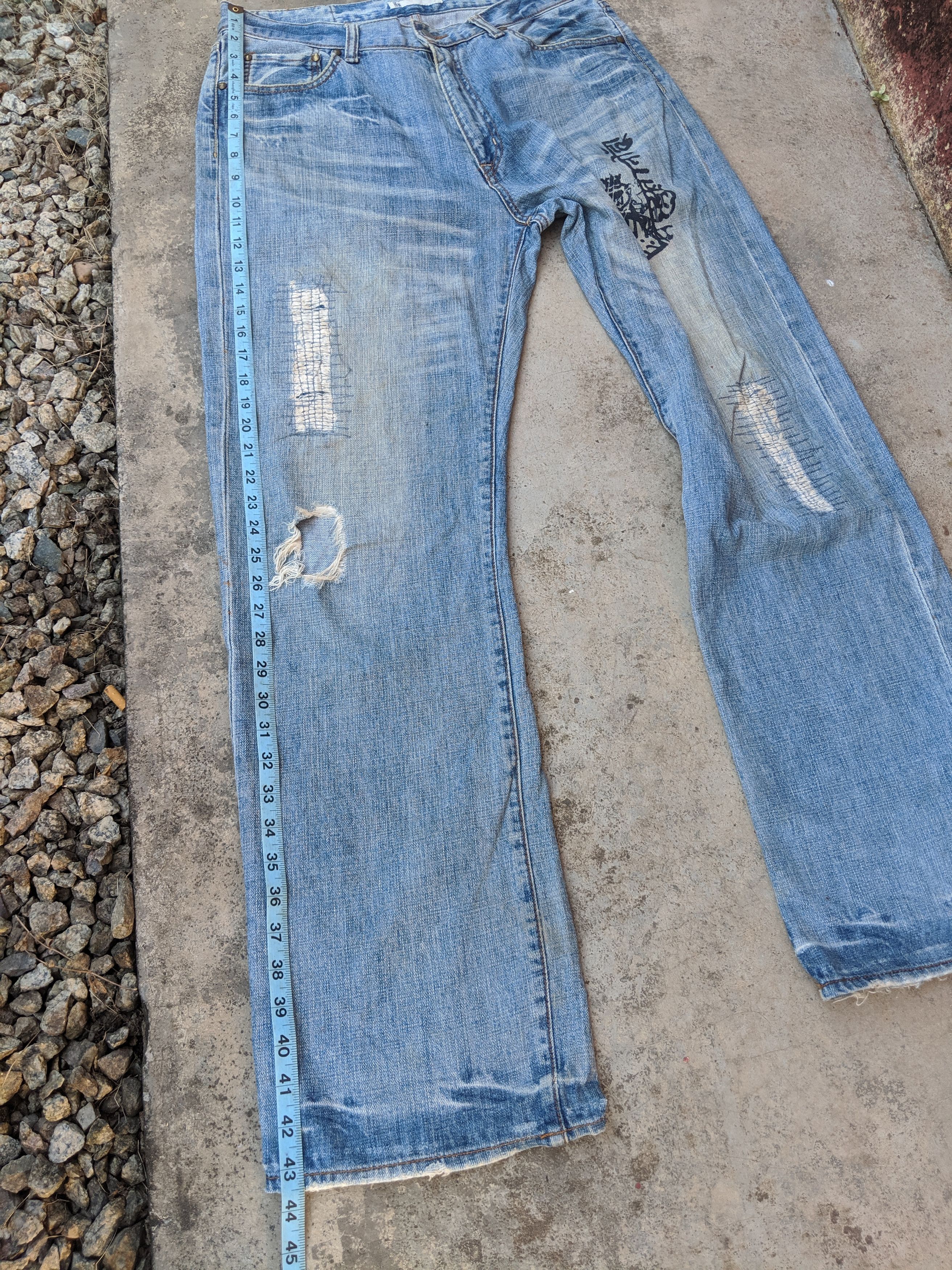 Global Work × Japanese Brand GLOBAL WORK Distressed Denim Arabic printed Jeans Size US 33 - 9 Thumbnail
