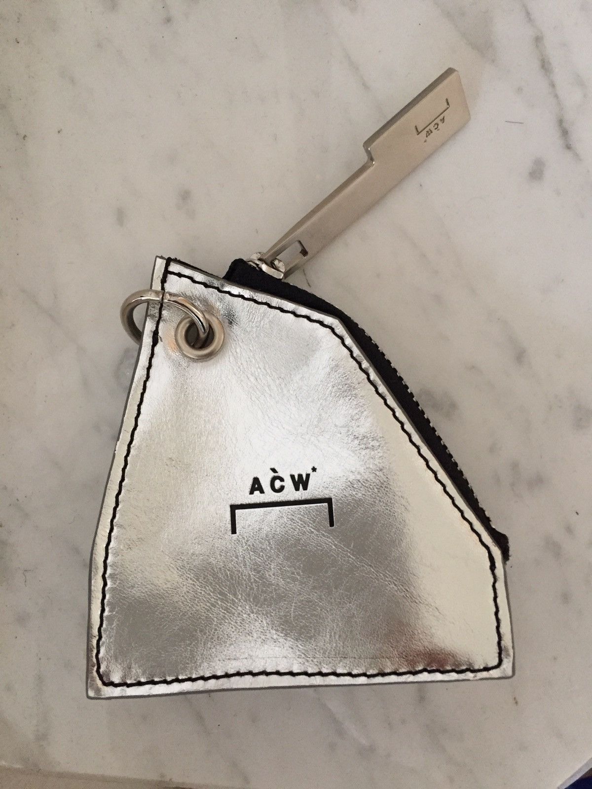 A-COLD-WALL* Small silver leather coin pouch Size ONE SIZE - 1 Thumbnail