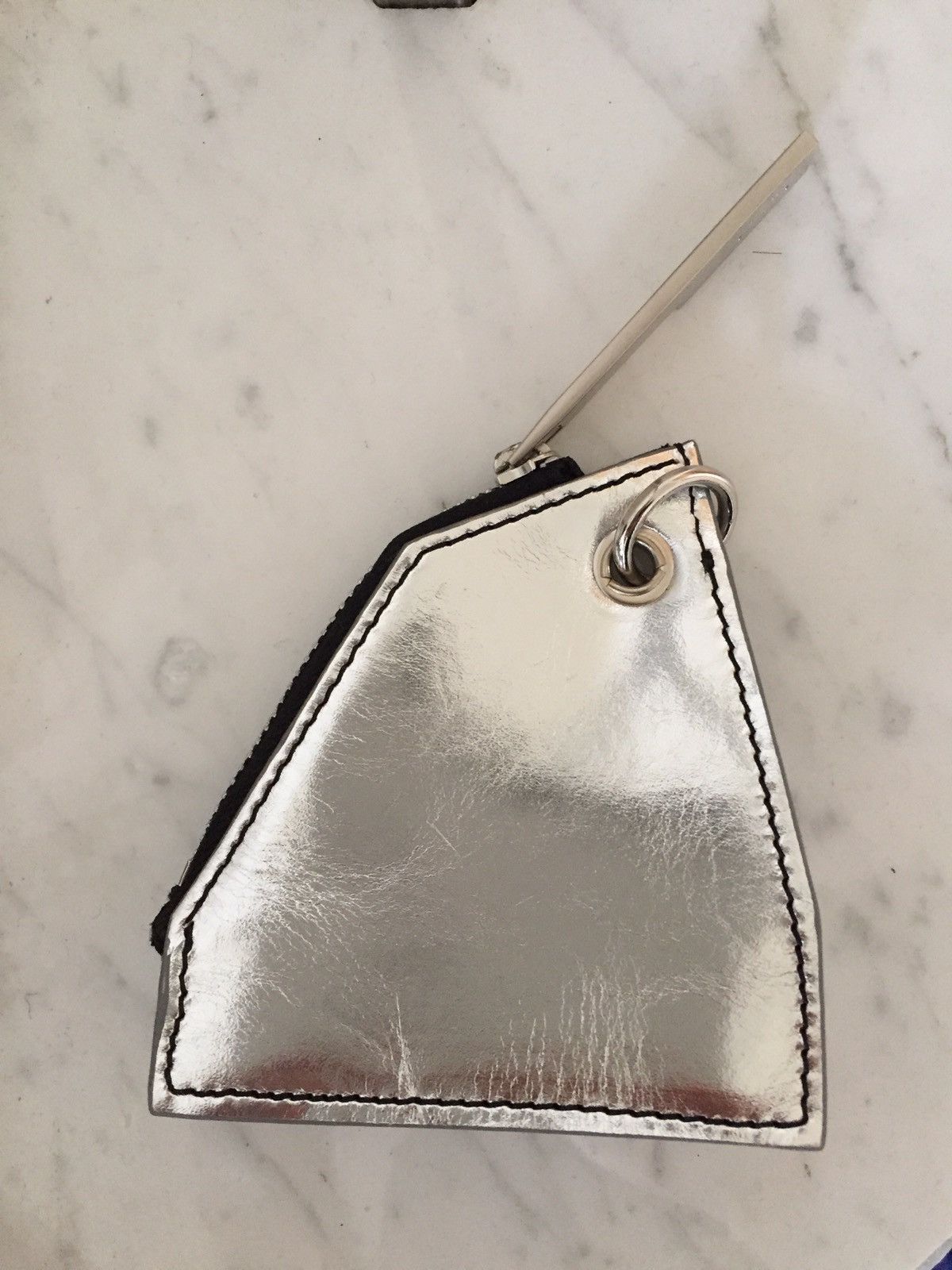 A-COLD-WALL* Small silver leather coin pouch Size ONE SIZE - 2 Thumbnail