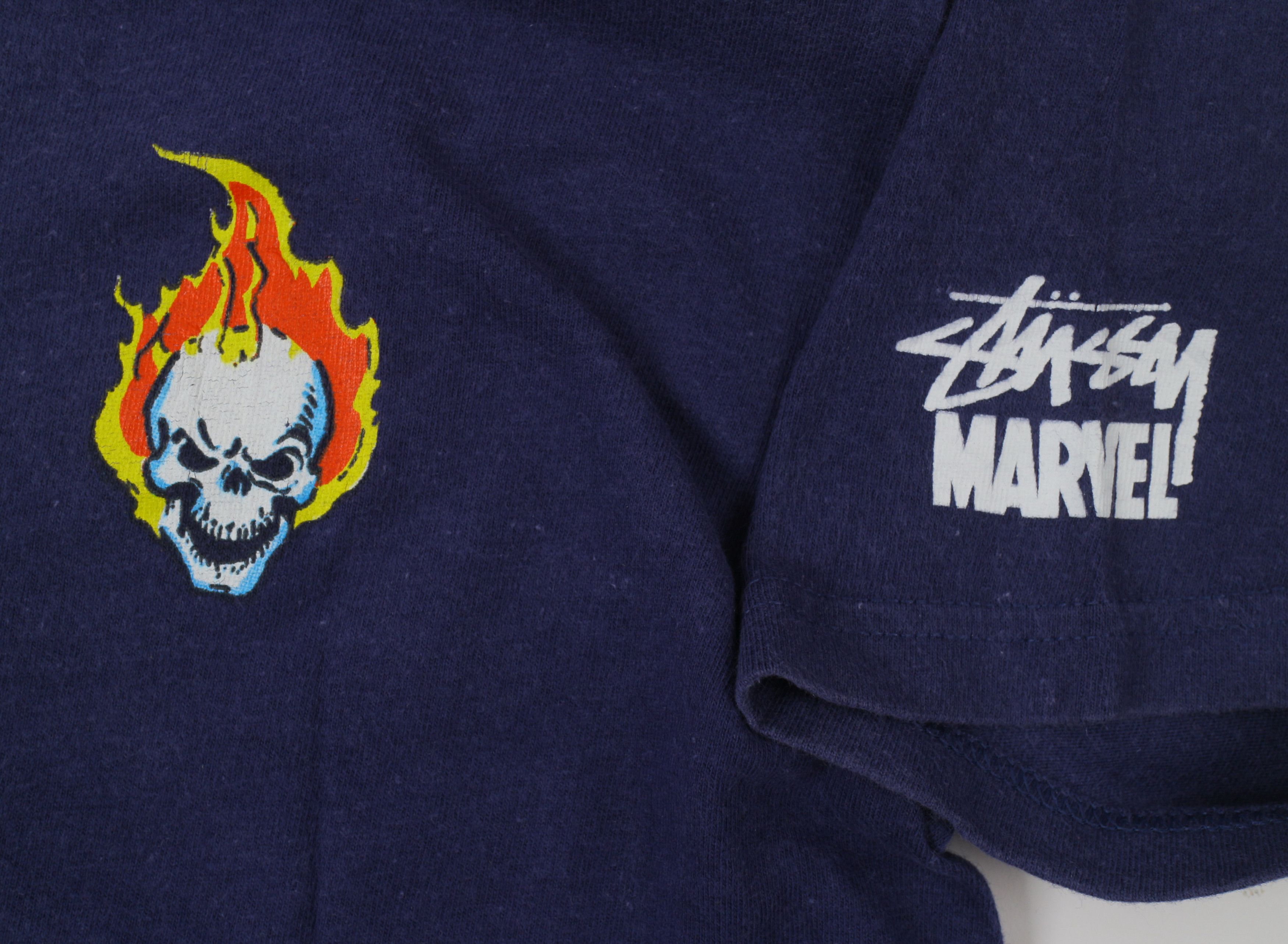 Marvel Comics × Stussy Stussy x Marvel Ghost Rider T-Shirt | Grailed